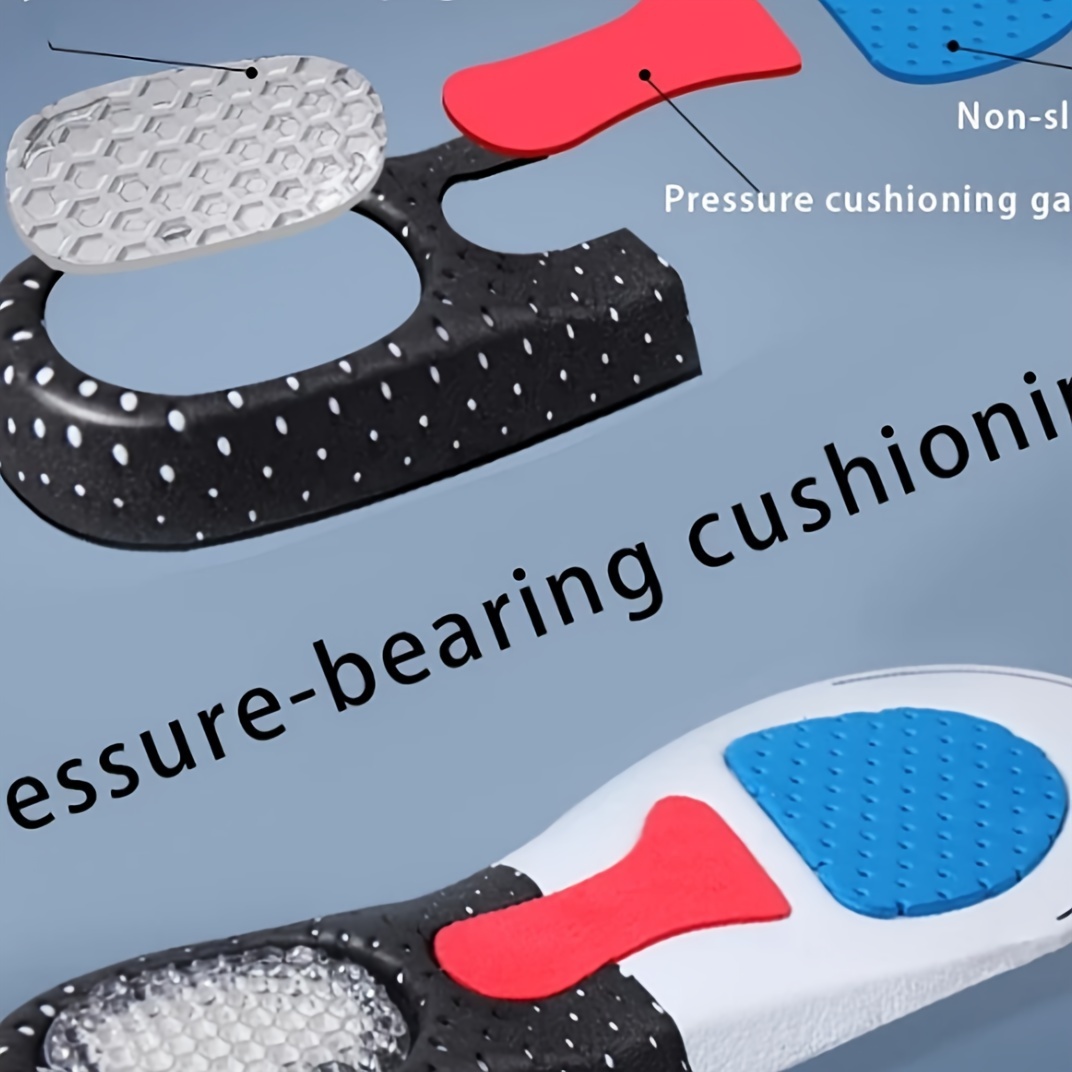 Memory Foam Orthopedic Insoles - Gel Cushion with Silicone Arch Support, Soft Running Shoe Inserts for Enhanced Comfort