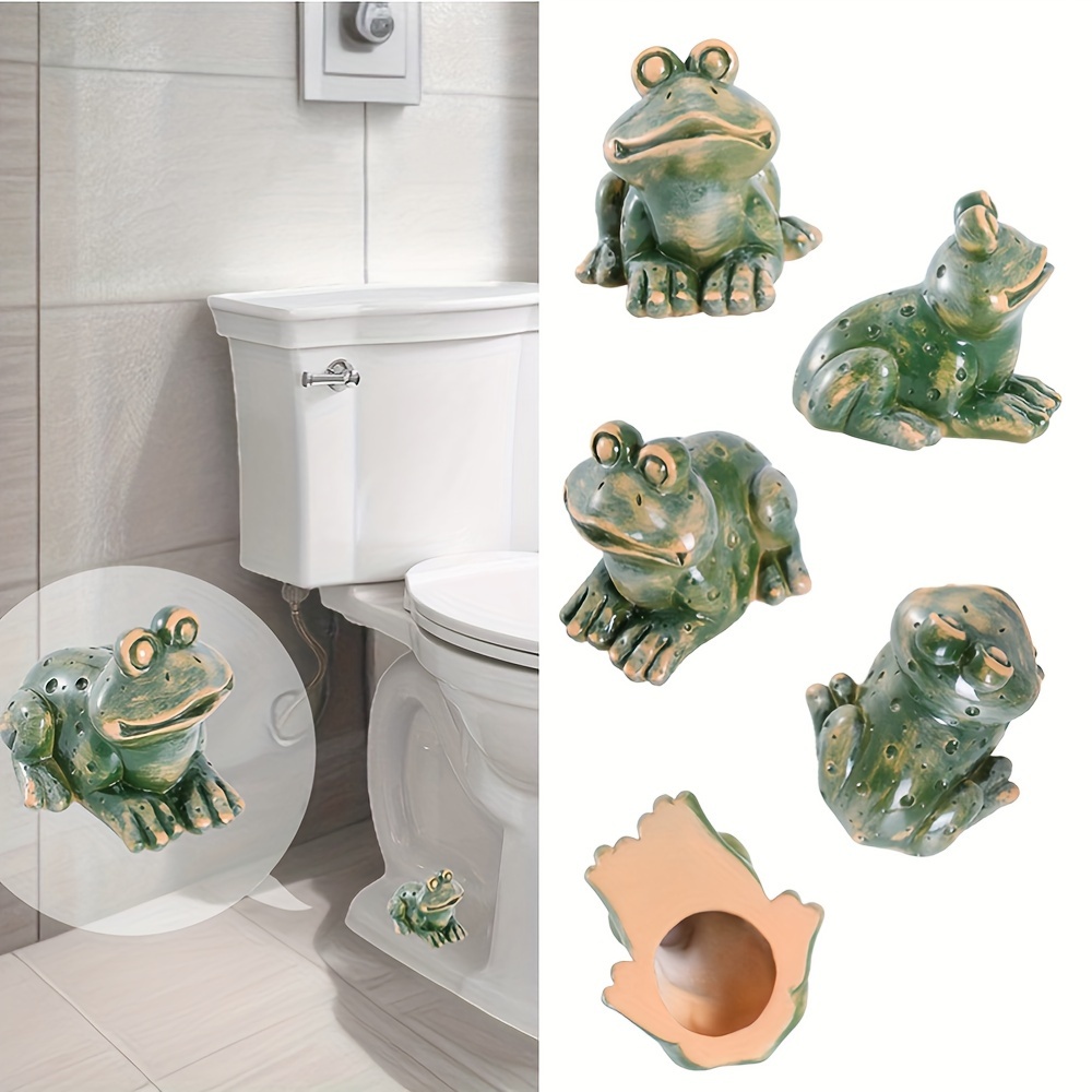 

New Frog Toilet Screw Cover Bathroom Decorations Toilet Resin Frog Screw Cover