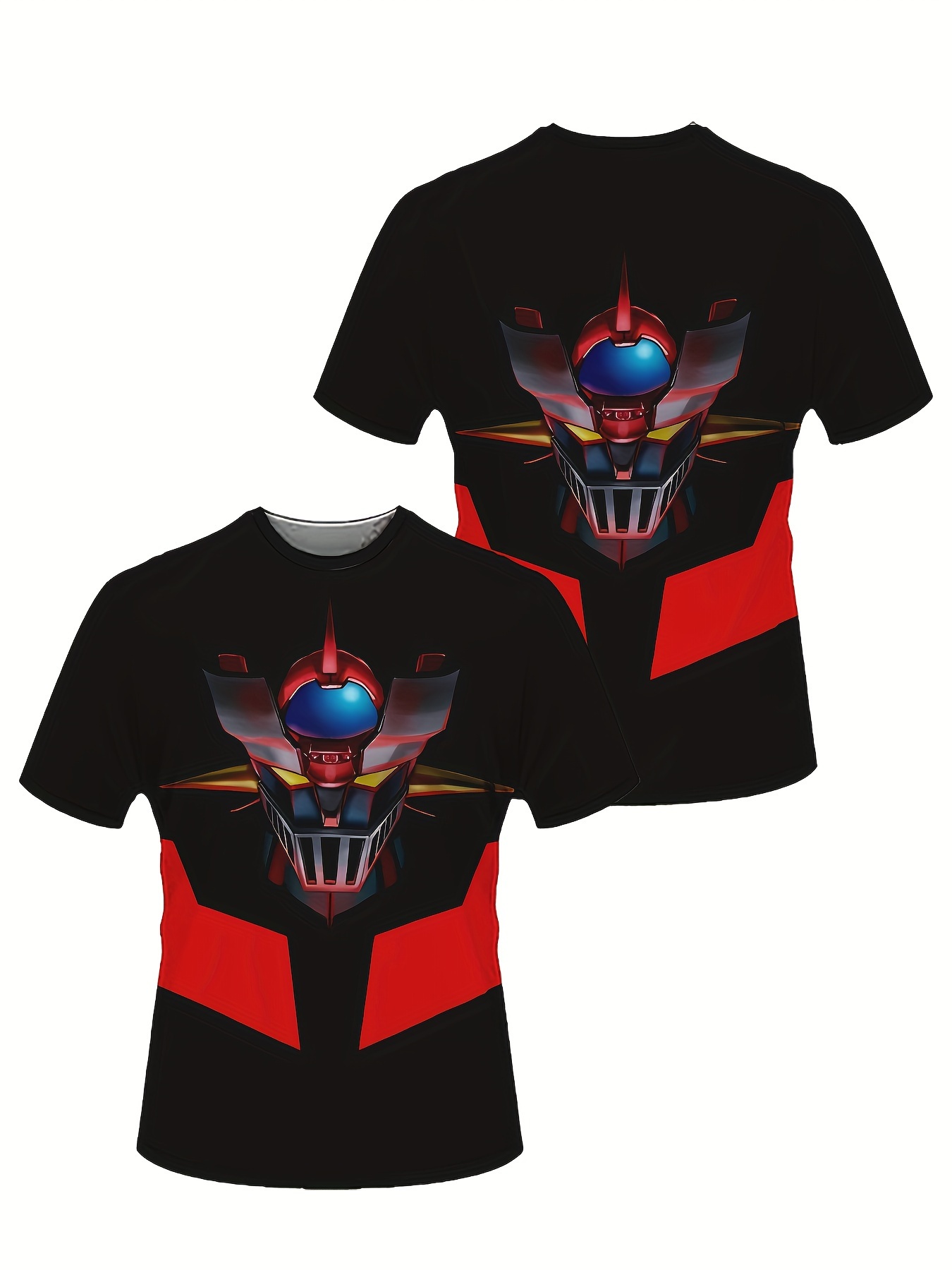 robot creative 3d print men's short sleeve t shirt casual - Temu