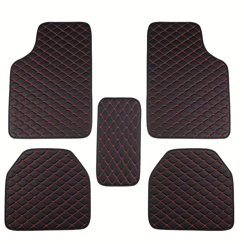 5pcs Luxury Floor Mats, All-Season, All-Weather Protection, Easy to Clean, Non-Slip, for Vehicle Interior Care, Fits Sedans, Trucks, SUVs