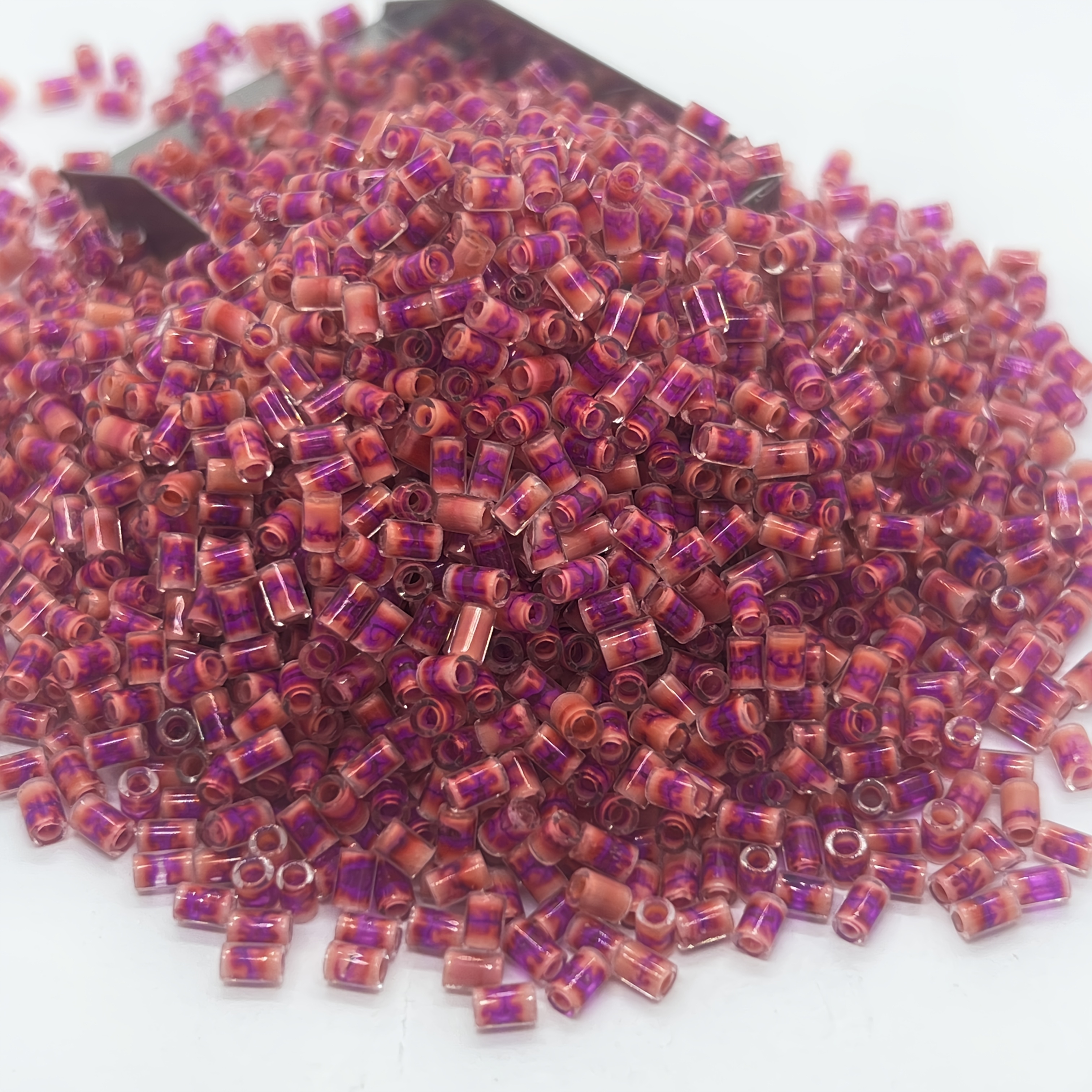 Colorful Bamboo-shaped Glass Bead Set, 320pcs for DIY Jewelry Making