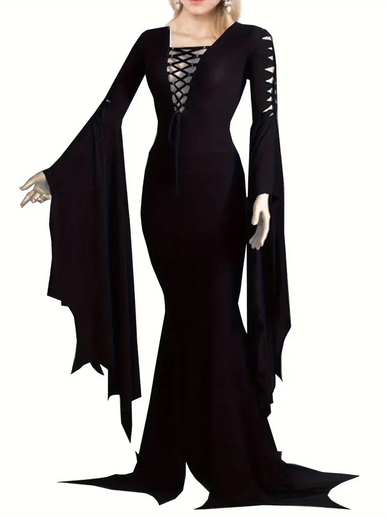 womens elegant gothic vampire costume long formal halloween - Temu womens elegant gothic vampire costume long formal halloween - Temu