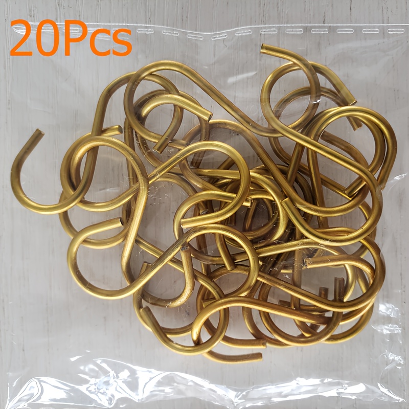 TEMU 20/10/5-pack Heavy-duty Metal Hooks - S-hooks - Organizer - Durable, Easy-to-install, Non-slip Wall Hooks, Corrosion-resistant , Suitable For