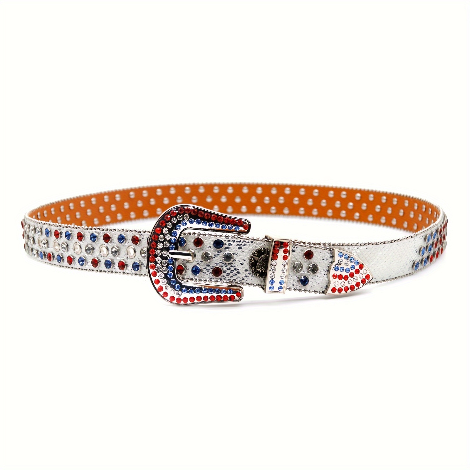 Men's Rhinestone Belt with Eagle Accessory