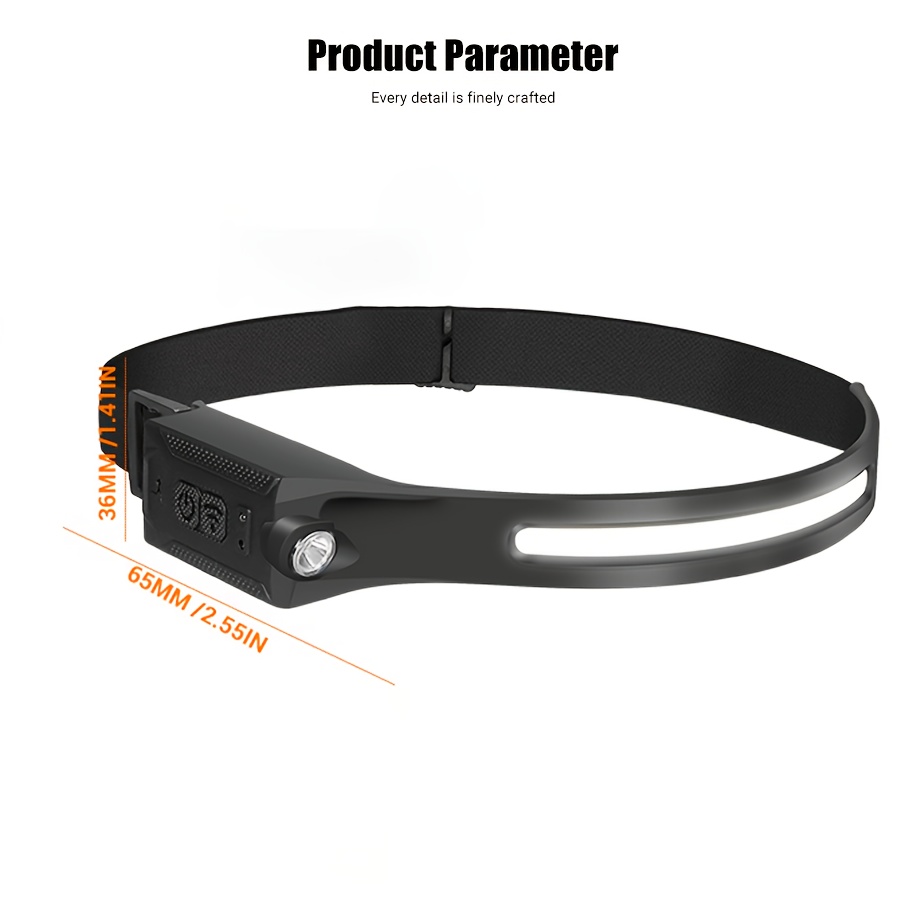 Multifunctional LED Sensor Headlight with Built-in Rechargeable Battery