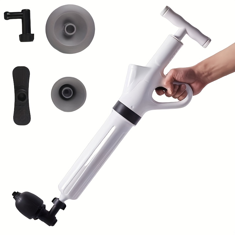 E-shop Leistungsstarkes Rohrreinigungs-Set mit 5 Düsengrößen Manometer, ohne , für hartnäckige Verstopfungen in Toilette/Waschbecken/Dusche, robustes