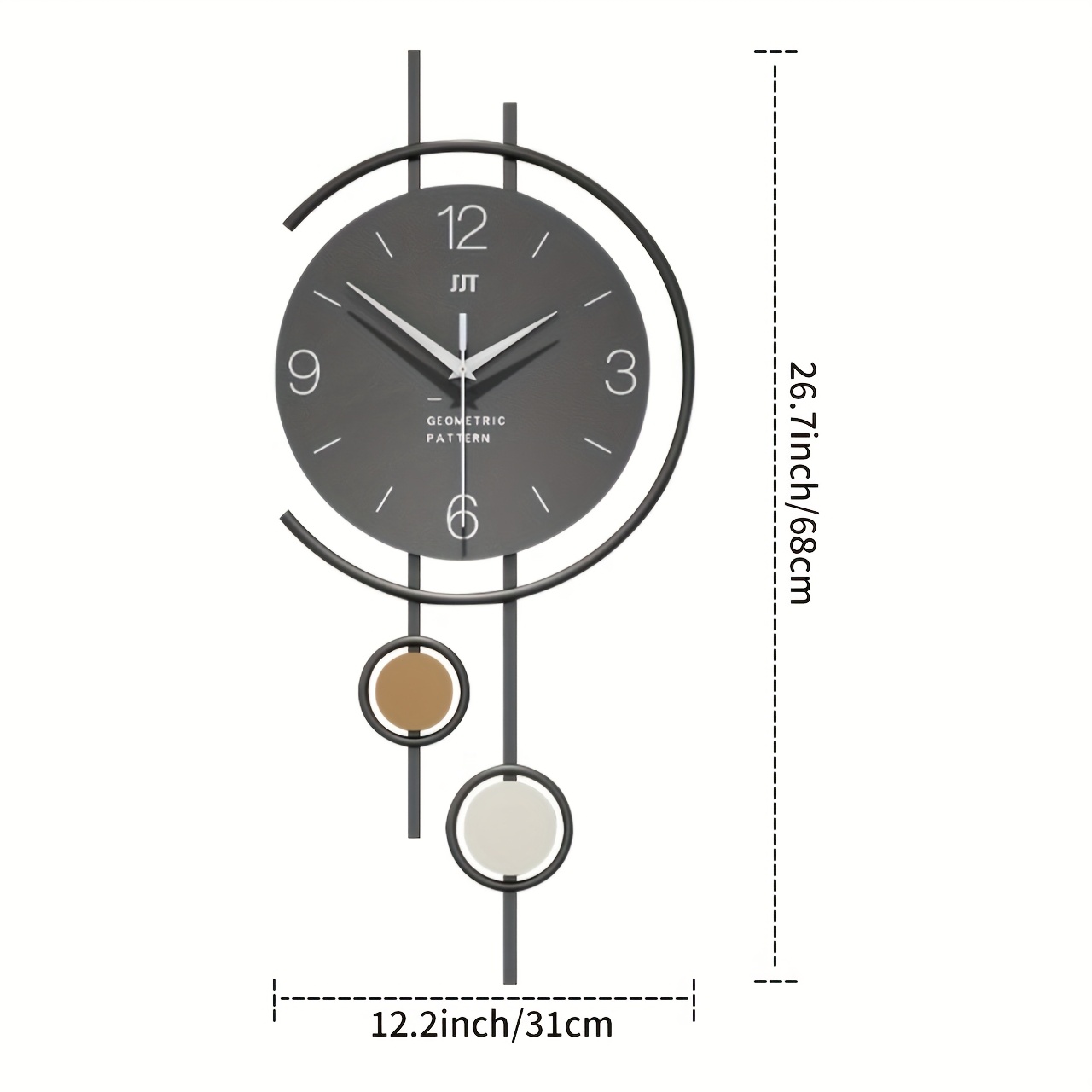 Modern Silent Wall Clock, Designed With Walnut And , Perfect For Decorating Living Rooms, Bedrooms, And Dining Rooms - For Drilling - Automatic Silent Function - Gift