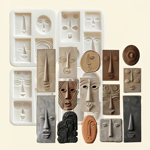 artistic face shaped pottery craft mold delicate smooth and easy to demold 3d face contour clear and exquisite enhancing creation texture and finished product aesthetics suitable for handmade enthusiasts pottery creators craft lovers