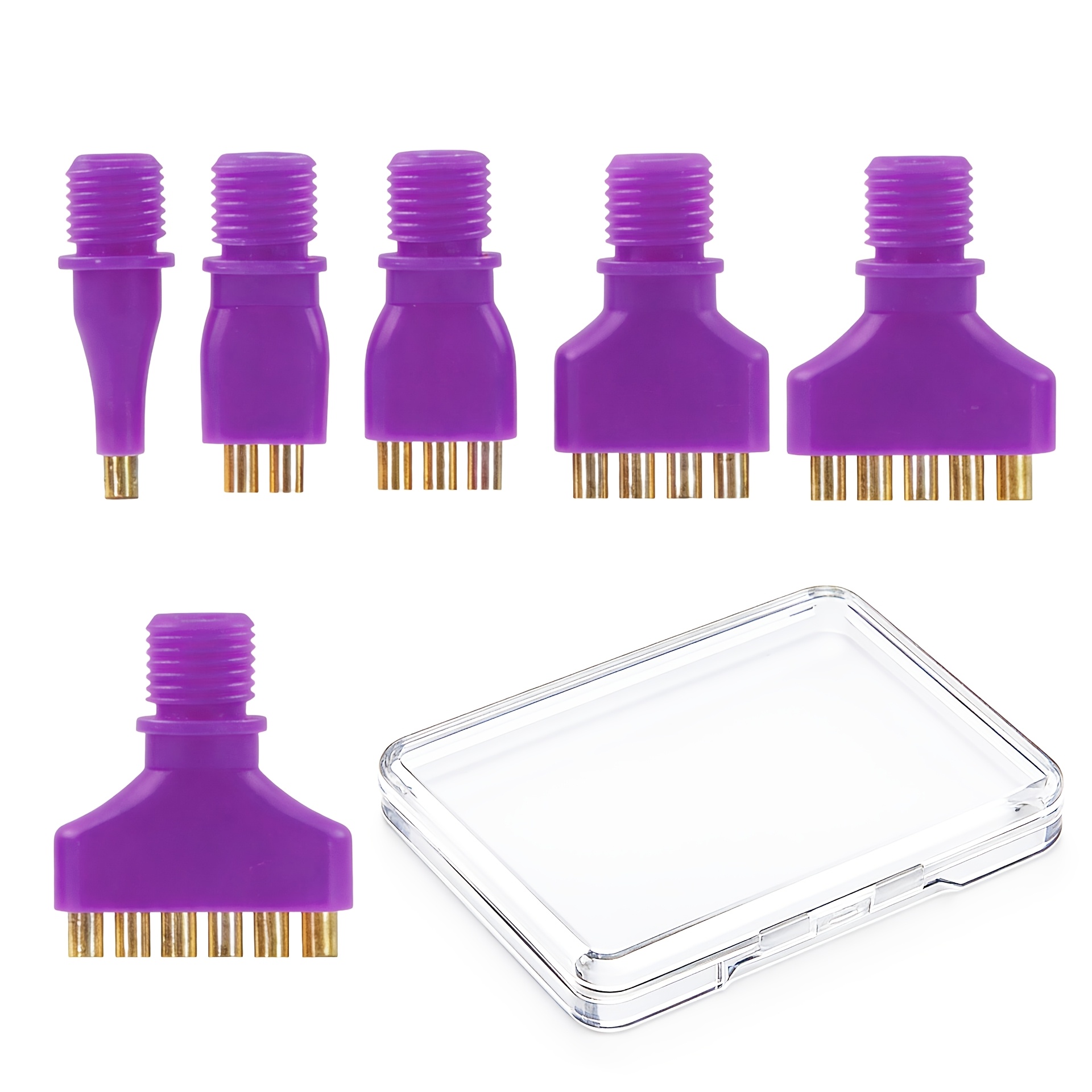 TEMU 1/2/3/4/5/6 Tip Vacuum Pen Replacement Tips Kit - Compatible For Most Vacuum Pens, Threaded Interchangeable Refillable Tip Heads Suitable For