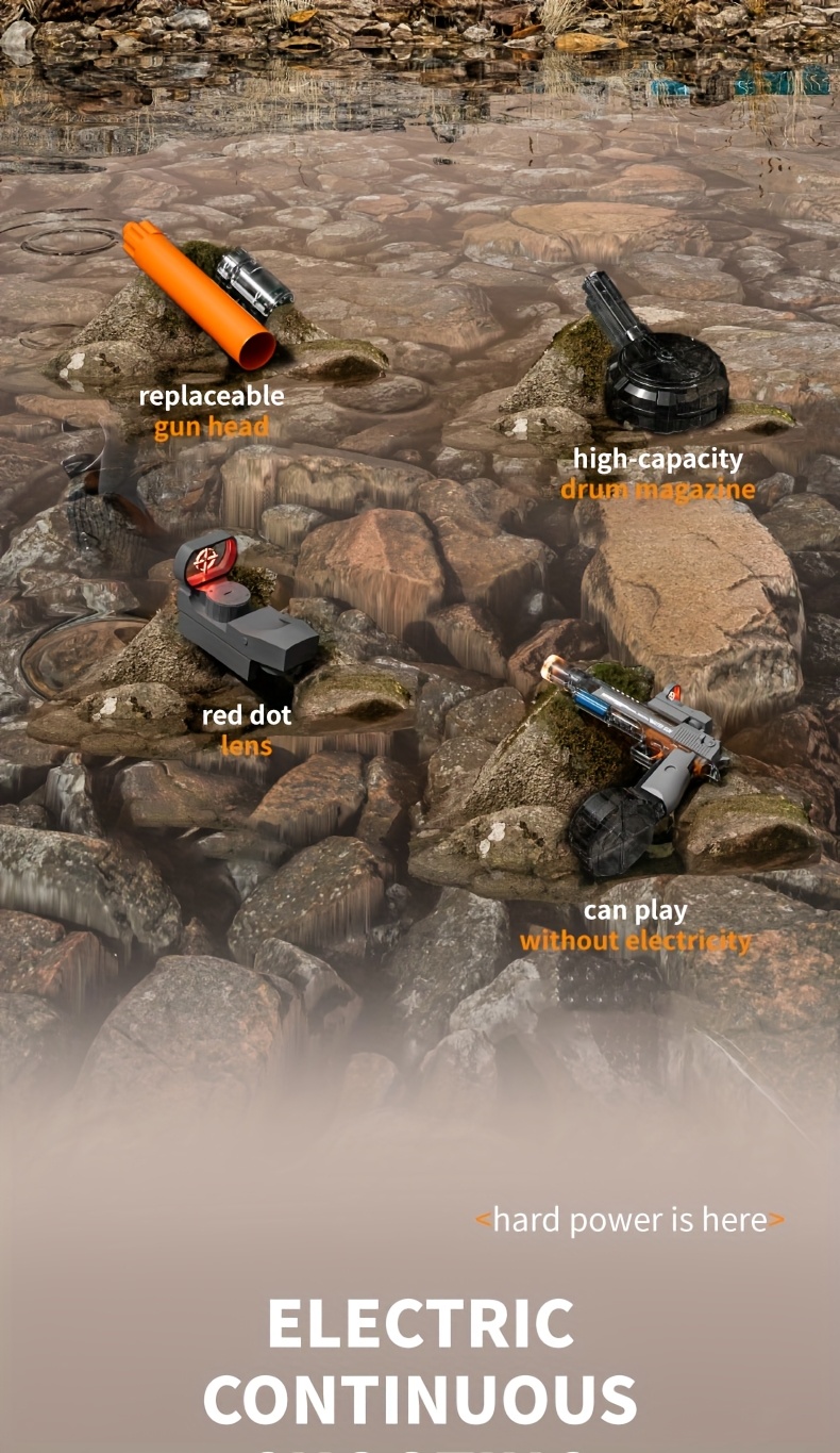 1/2 Pack Electric Water Guns for Adults And Kids, Automatic Water Spray Guns with Range Up to 32 Feet, Summer Outdoor Beach Swimming Super Water Gun Toys, Gift for 3 4 5 6 7 8 9 10 11 12 Years Old