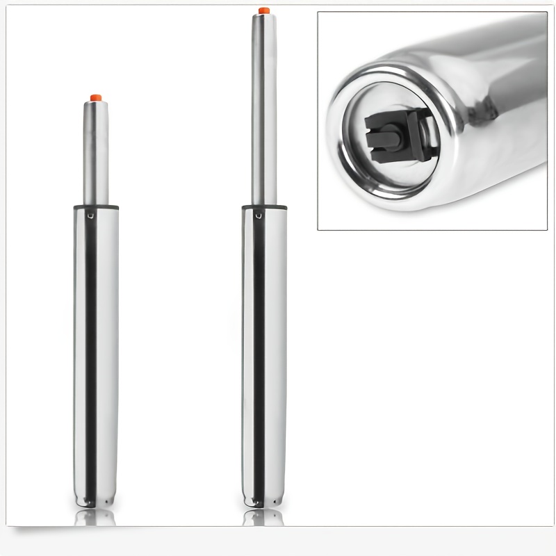Image of 120kg Heavy Duty Bar Stool Gas Lift Cylinder - Silvery Replacement Hydraulic Height Adjustable Pump, Standard Office Chair Base Fit, Metal Construction