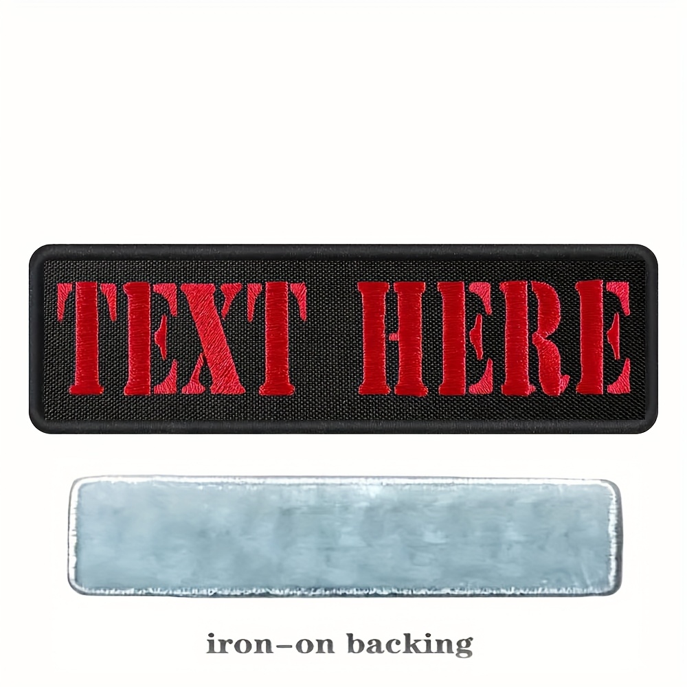 TEMU Custom Embroidered Name Patches With Your Own Name/initials - Personalized Iron-on Or Hook & Loop Suitable For Clothing, School Uniforms, Sports