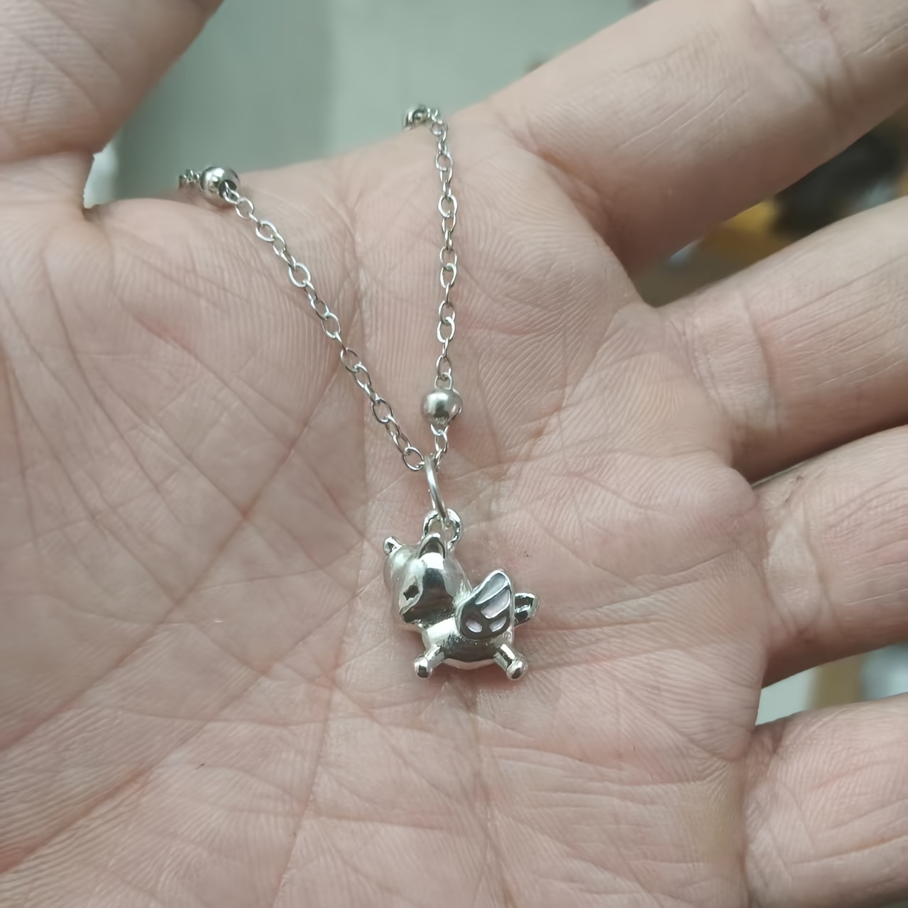 TEMU 1pc, Cute Cartoon Unicorn Necklace Pendant, Sweet And Versatile Collarbone Chain, Gift For Girlfriends, Adorable And Fun, Daily Wear, , Parties,