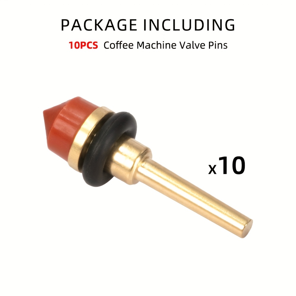 Copper Coffee Machine Valve Pin With Silicone Seal & O-ring - Compatible With Exhaust Valve, No Electricity Needed, Durable Kitchen & Restaurant Replacement Part, Functional Aesthetics