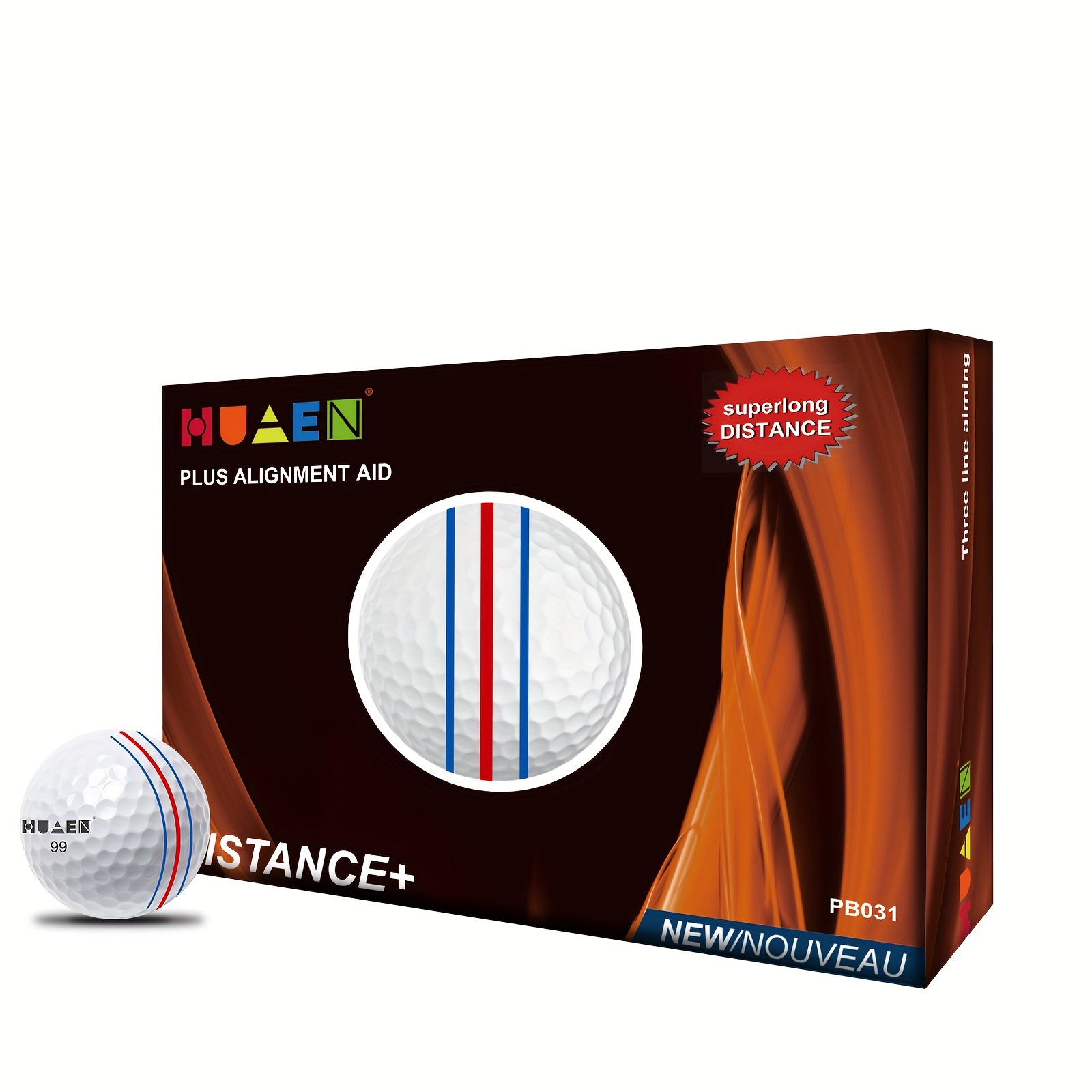 

Huaen Long Distance Balls (12pk) All Levels 70 High Long Distance Golf Balls