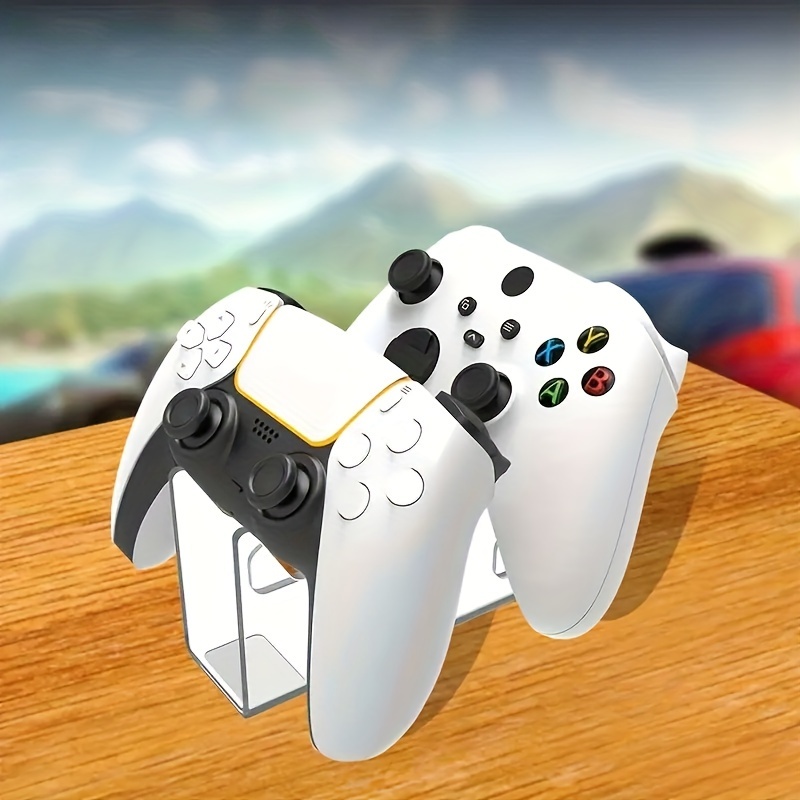 Supporto Acrilico A 2 Livelli Per Controller E Cuffie – Organizer Da Scrivania Trasparente