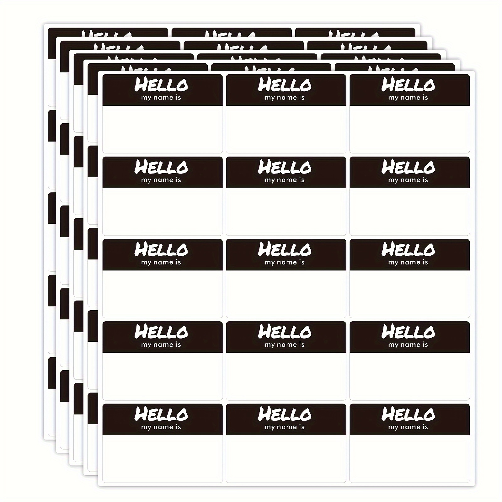 

10 Sheets 150 Stickers Each Sticker Size 1.96*3in 15 Stickers A Sheet Handwritten Name Label Sticker Name Sticker Sticker Self-adhesive Label