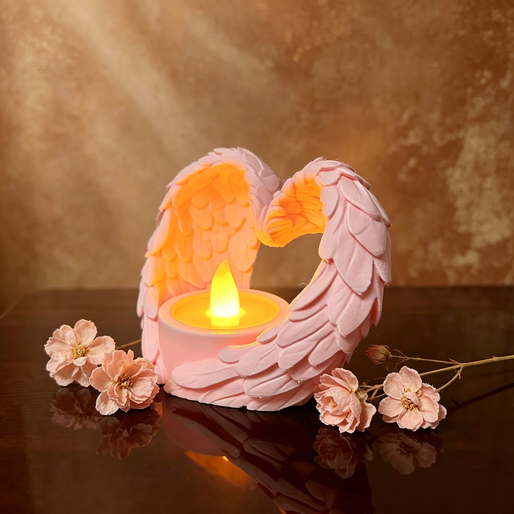Heart-shaped Wing Candle Holder With Wing - Tabletop Suitable For Valentine's Day, Christmas, Birthdays, Weddings, - Plastic Centerpiece For Decor, Candles, Tea, For Decoration