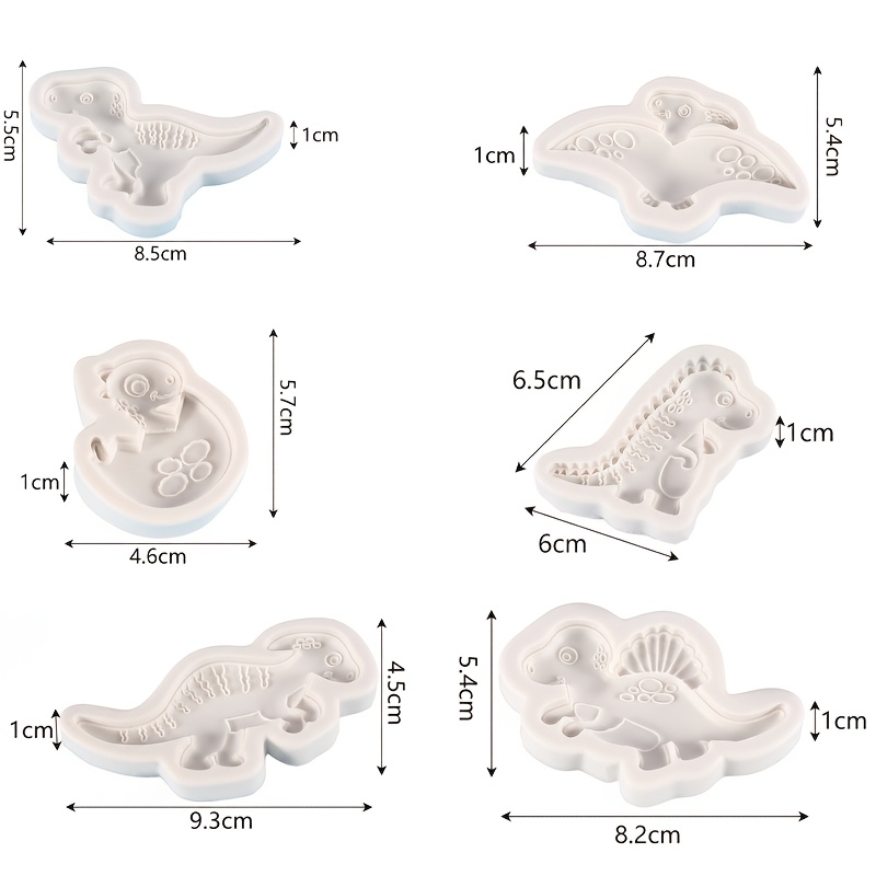 E-shop Tonform 6 Stück Dinosaurier Duftkerzen Harz Figur für Zuhause Tischdekoration, Festival Geschenk, Handwerk, Silikonform