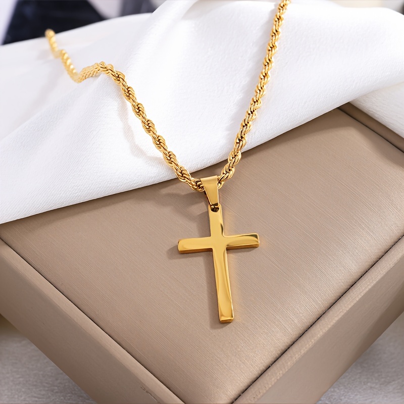 1/2/3pcs Simple Necklace For Men Women, Stainless Steel Silvery Black Golden Latin Pendant Necklaces Suitable For Attending Banquet