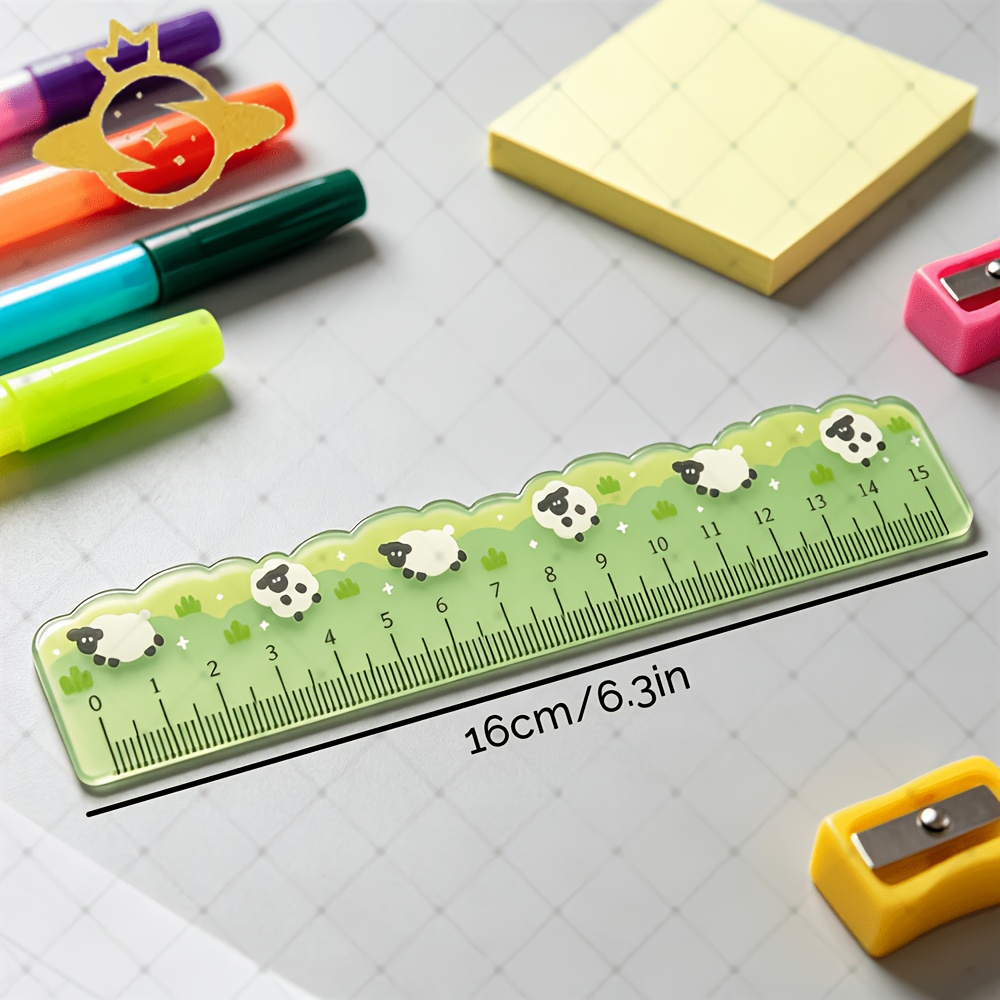 Cute Little Sheep Pattern Acrylic Ruler