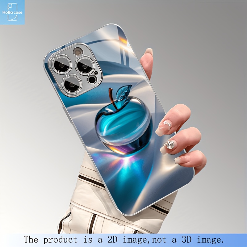 TEMU Phone Case: 2d Flat Print Pattern Tempered Glass Phone Case, Suitable For Iphone 17, 17 Air, 16, 16e, 13, 12, 14, 15 Pro, Plus, Pro ,
