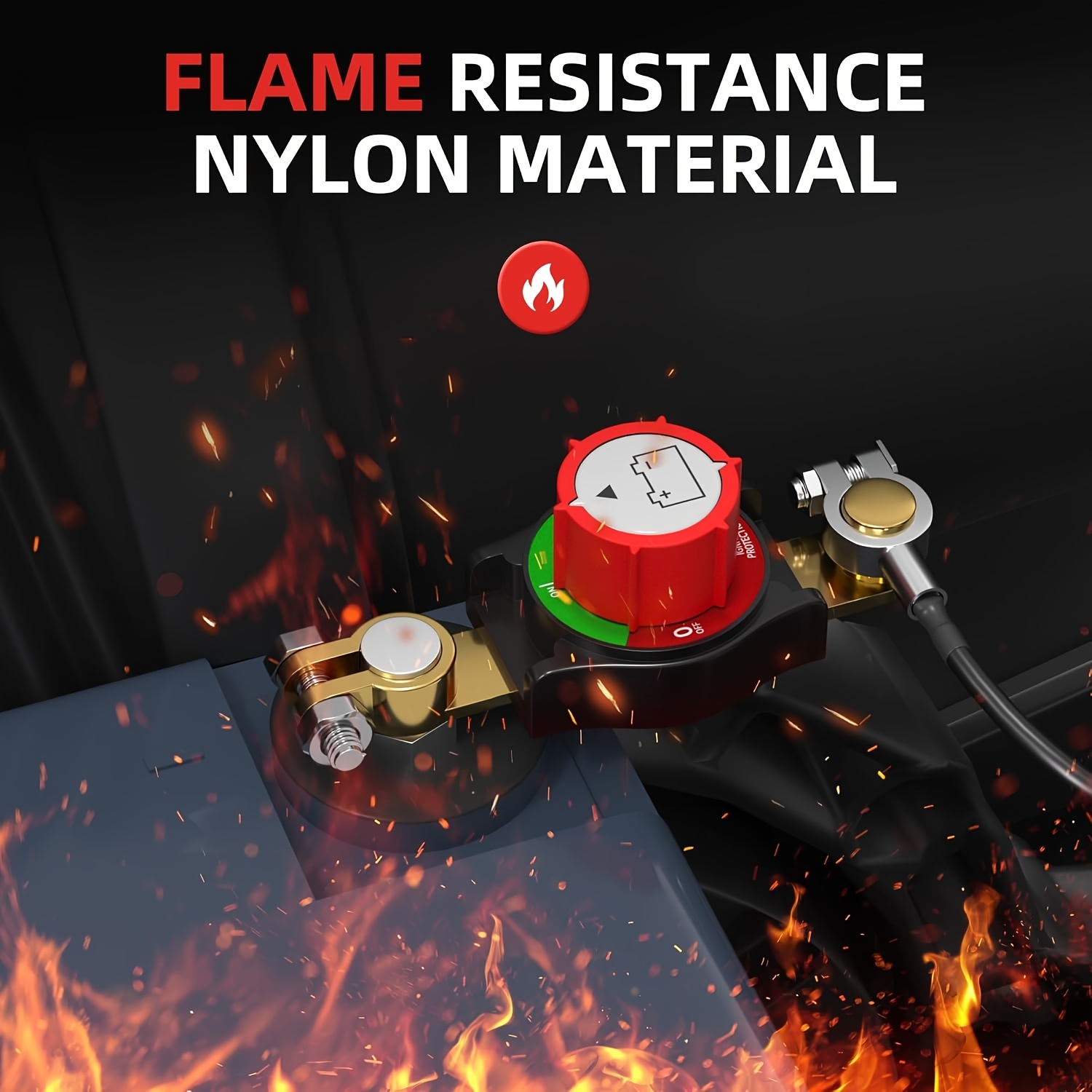 Interruptor de Desconexão de Bateria de Alta Qualidade para Sistemas de 12V-48V com Terminais de Latão, Ideal para Carros, Autocaravanas, Barcos e Outros Veículos