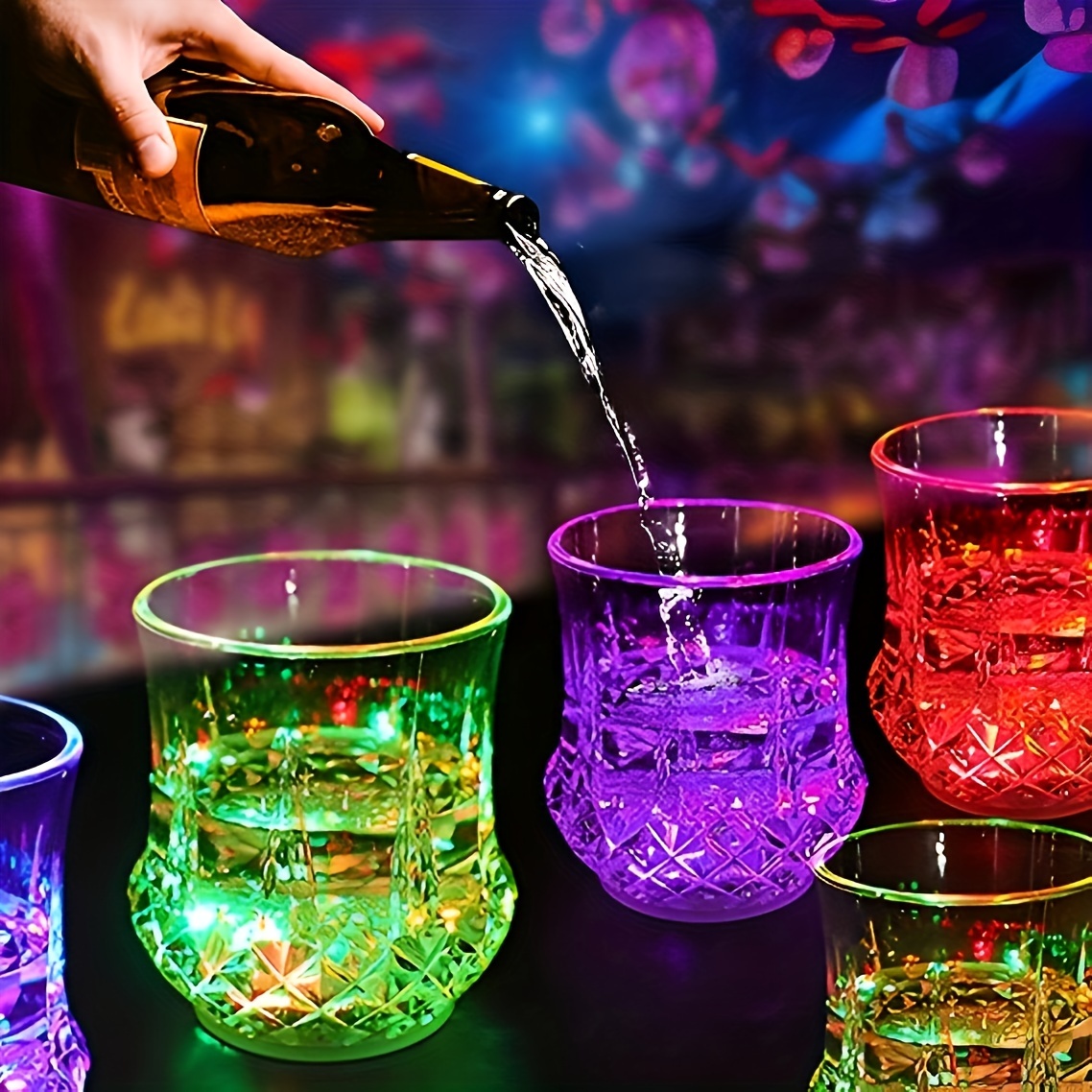 1PC 7 Colors Car LED Luminous Water Cup Pad Auto Cup Bottle Holder