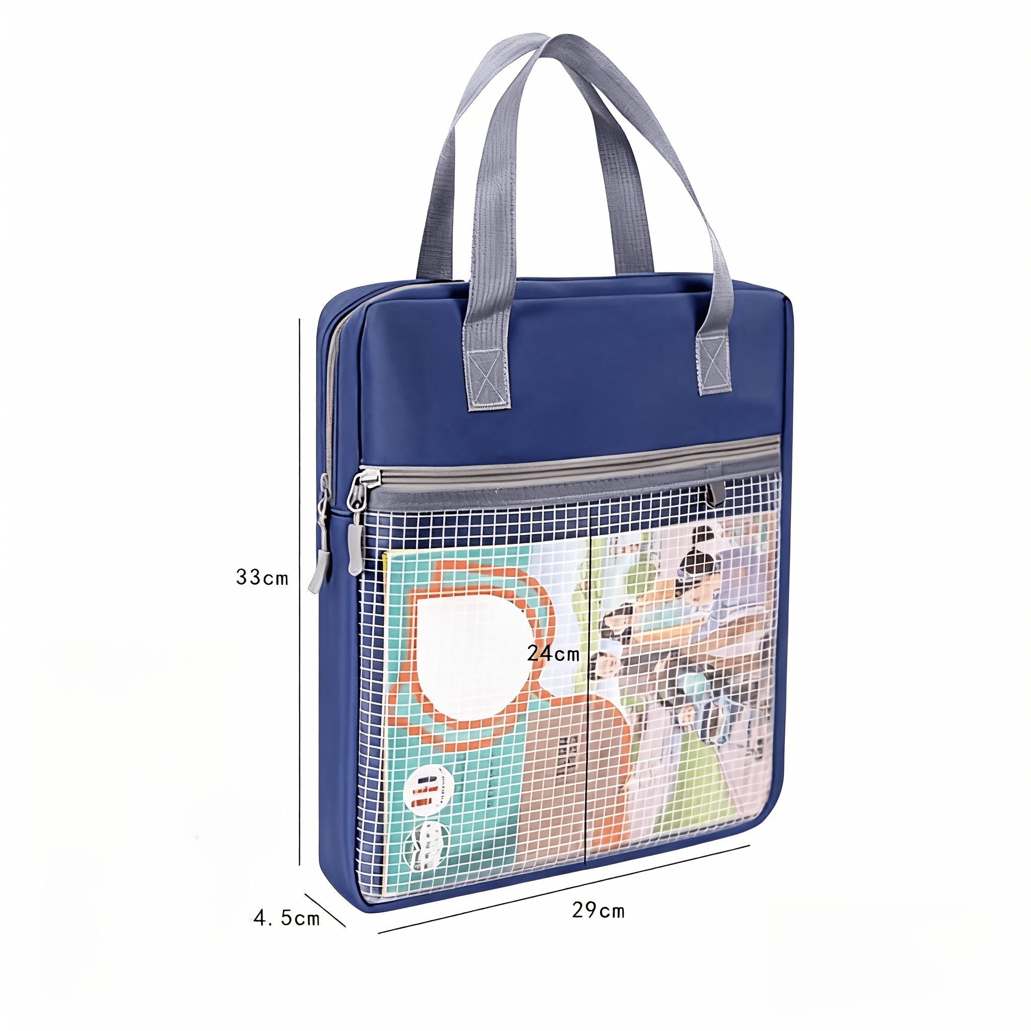 TEMU Large-capacity Bags - Handbags - Large-capacity Zipper Handbags - Storage Bags For Books, Subject Books, Classified Materials, School Bags, File