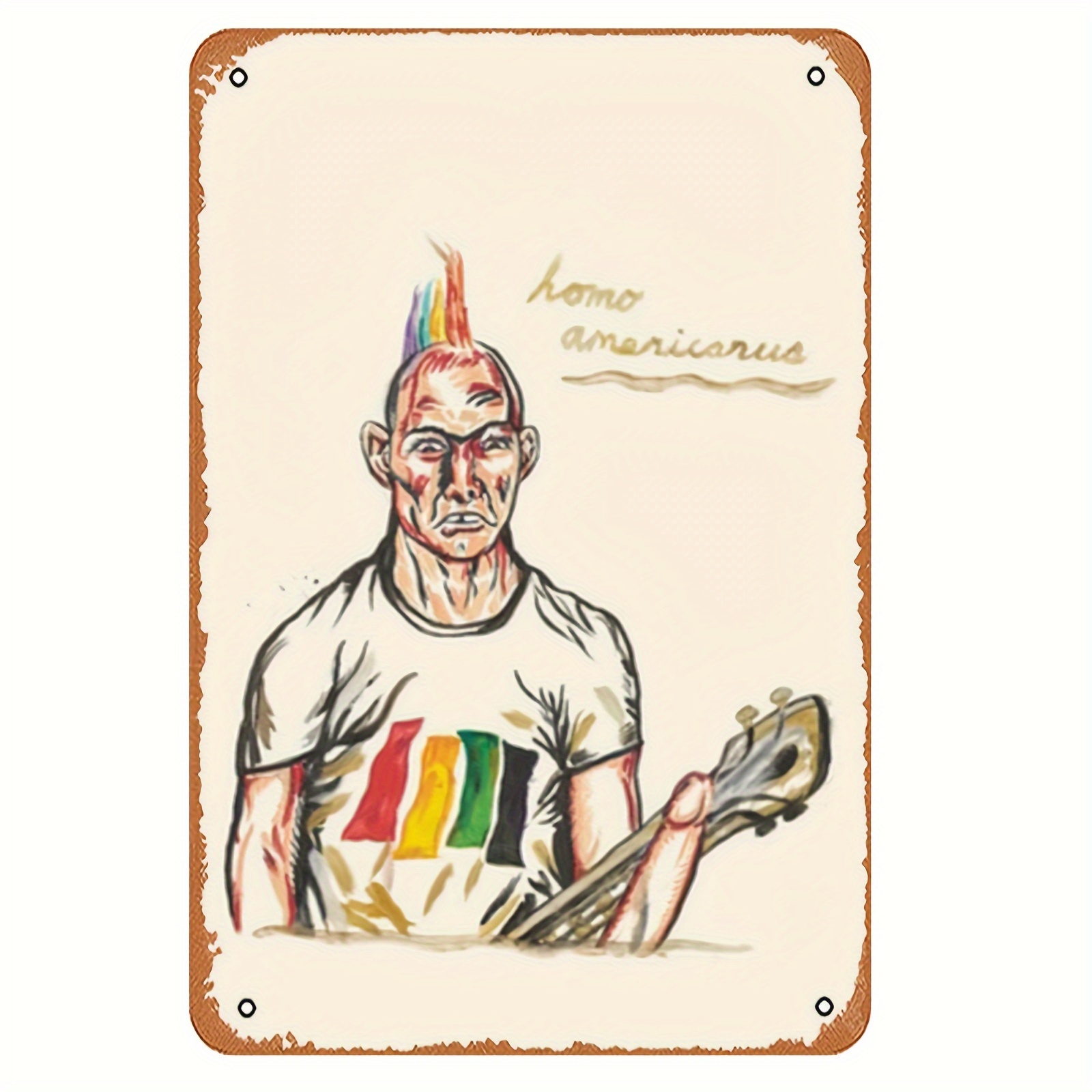 Tin Signs Raymond Pettibon: Homo Americanus Poster Retro - Temu
