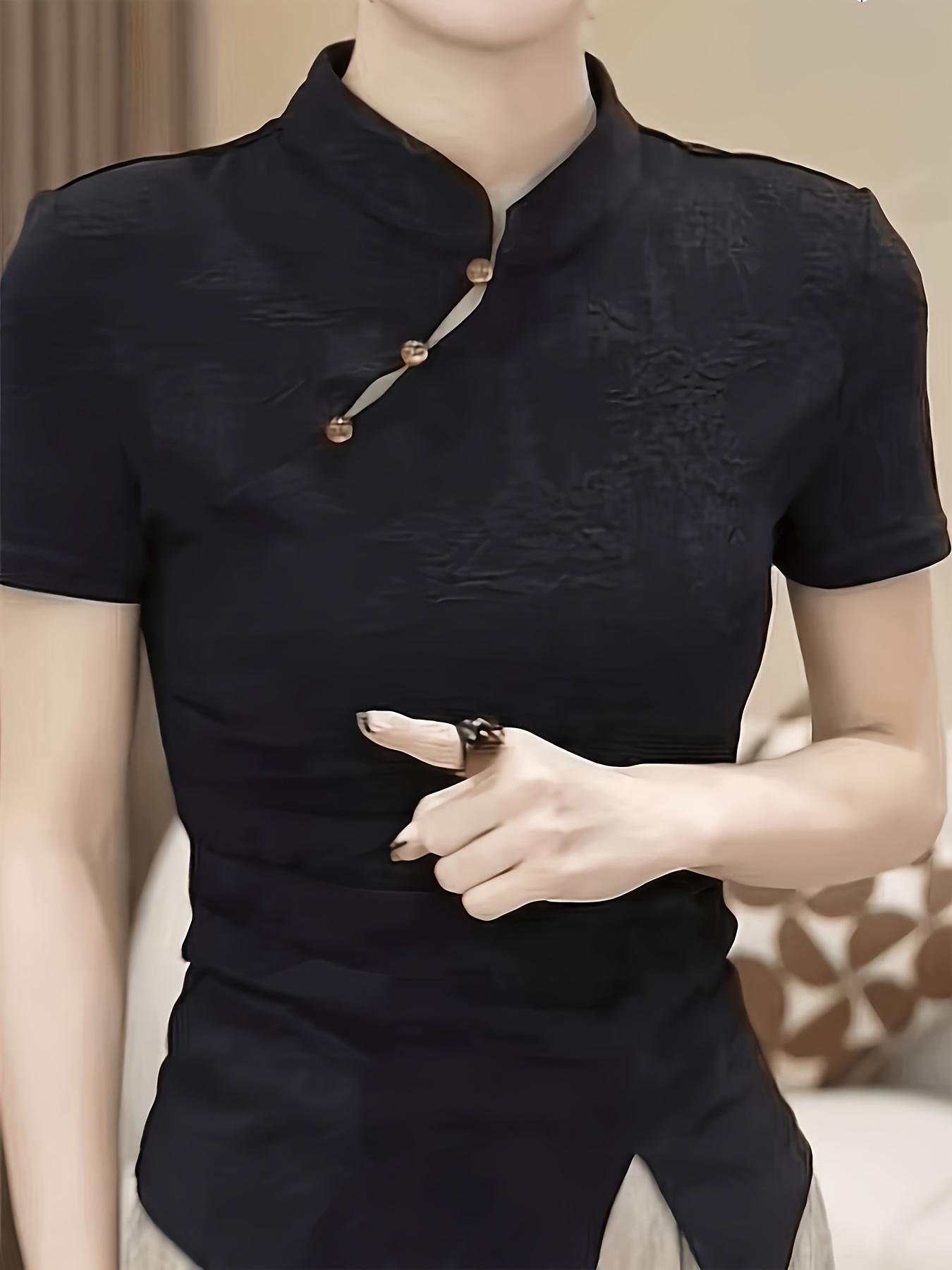 トップス teloplan Tomi China Blouse / Black teloplan Tomi China Blouse / Black