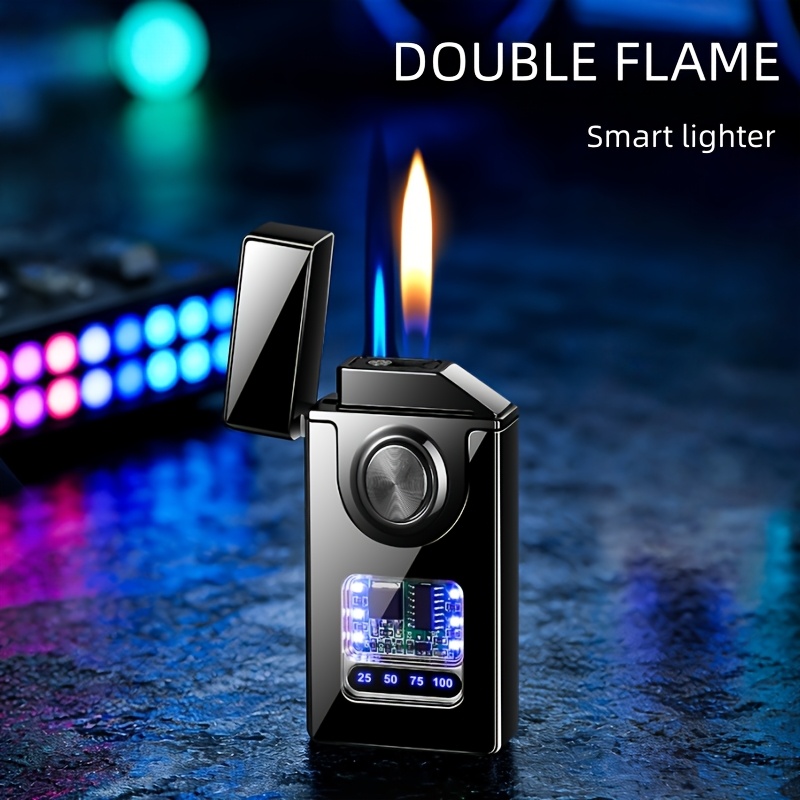 TEMU (butane Gas ), Lighter, Smart Lighter, Voice-controlled Lighter, Dual-flame Lighter, Cool Lighter, Butane Lighter, Windproof Lighter, With