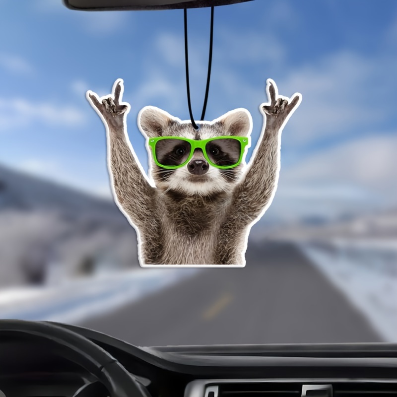 

Raccoon Rock Car Air Freshener - Aromatherapy Tablet & Mirror Charm, & Vehicle Interior Decor