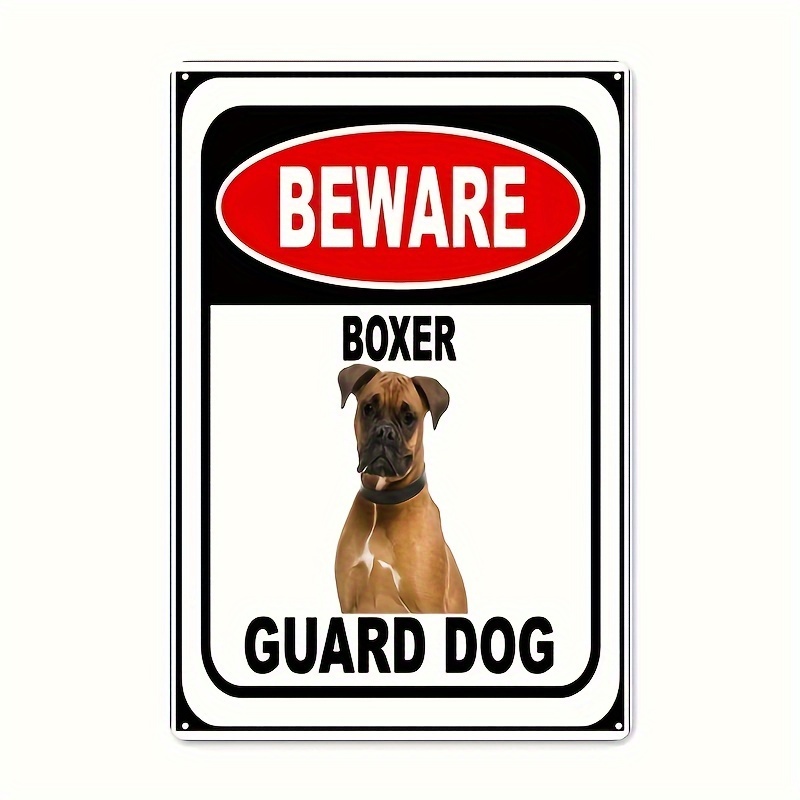 CARTEL CUIDADO CON EL PERRO BOXER