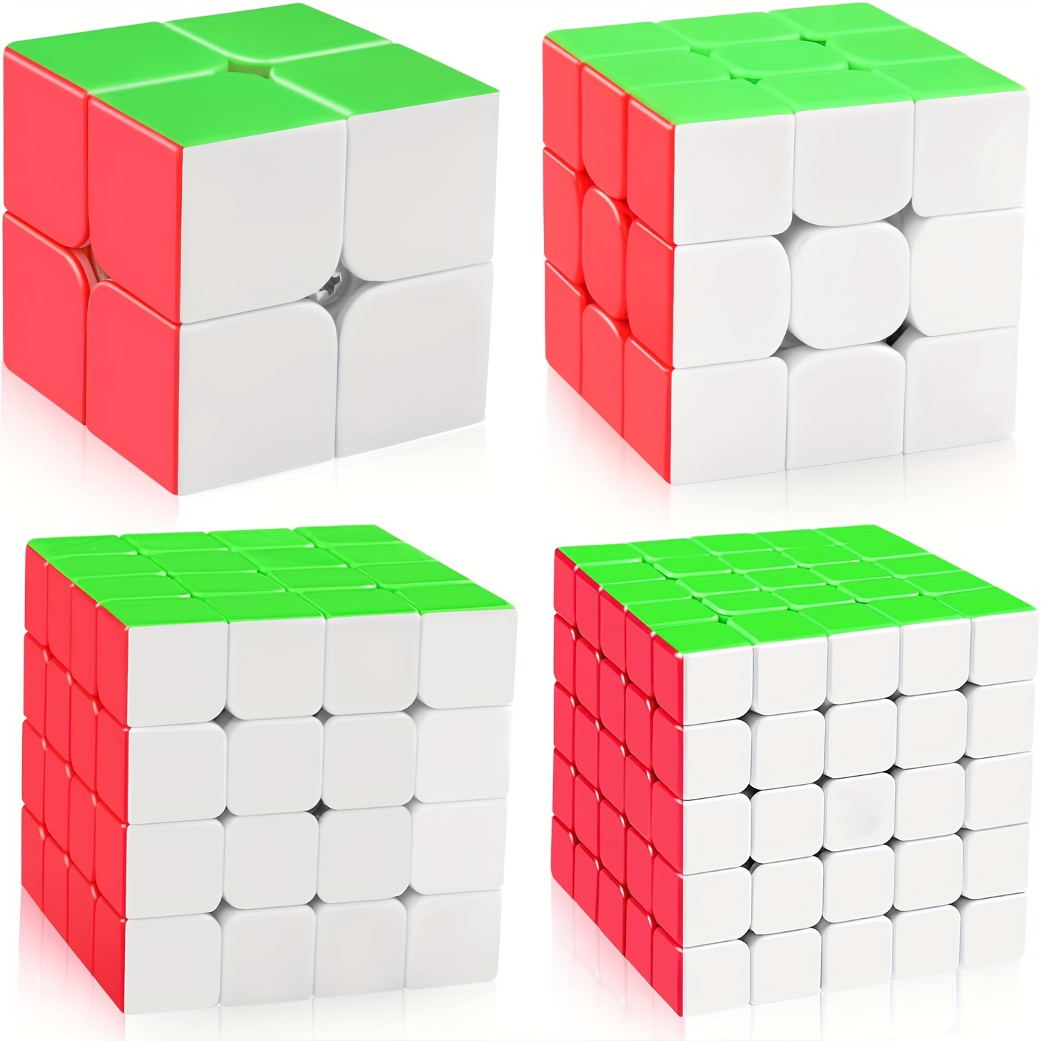 

D-fantix Cube Set, 2x2 Mf3s 3x3 Mf4s 4x4 Mf5s 5x5 Stickerless Bundle With Gift Box, Christmas Birthday Gift