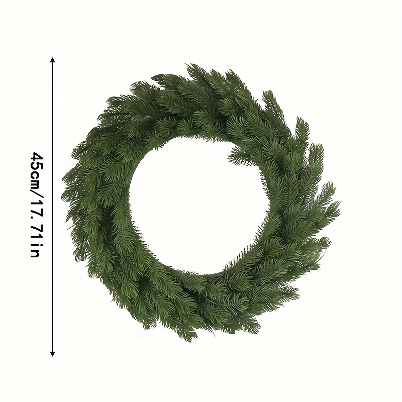 

1pc Classic Needle Christmas Wreath - Artificial, Suitable For Christmas, Halloween, Easter, Etc., Front Door And Indoor/outdoor Decoration, Farmhouse Style Wall And Window Decoration