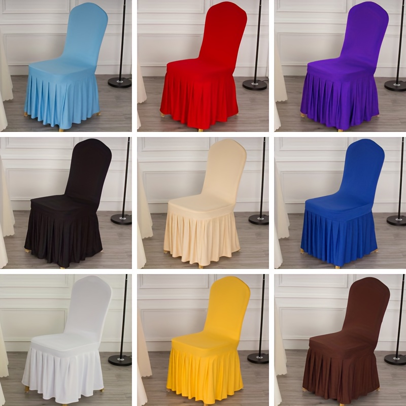 

1pc Elastic Seat Slipcover, Banquet Chair Cover With Multiple Colors Available, Couch Furniture Protector From Pets, For Bedroom, Dining Room, Living Room, Dorm, Home Decoration