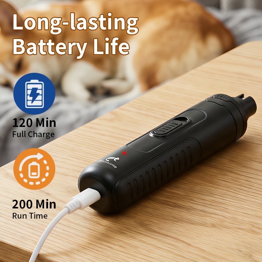 Dog Nail Grinder with 3 LED Lights and USB Rechargeable
