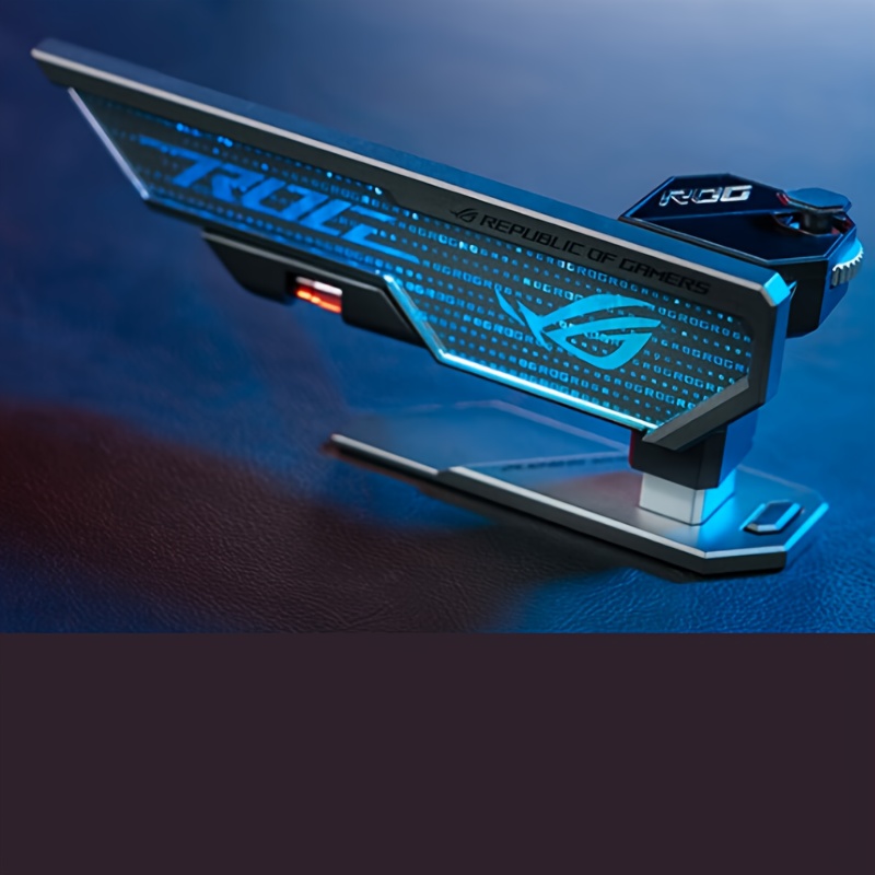 ASUS ROG XH01 Hercules Graphics Card Mount - USB-Powered, Tool-Free Adjustable Height, Magnetic Suction Level Indicator, Black, Compatible with TRITZ Gaming Monitors, Gaming Monitor Mount | Sleek Black Design | Magnetic Suction Mount, Monitor Mounts for Gaming, Asus, Egpu, Graphic Card For Pc, Gpu Graphic Card, Pc Accessories, Gpu Holder, Pc Part, Graphic Card Holder, Vertical Gpu Mount, Mini Pc, Pcie, Argb
