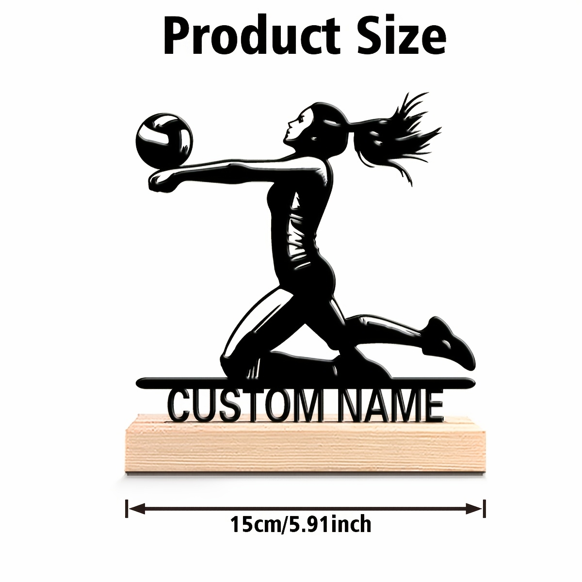 TEMU Decorazione Murale 2D - in Metallo Personalizzata con , in Filo con di Pallavolo per Donne, Ornamento Decorativo da Tavolo per Appassionati di
