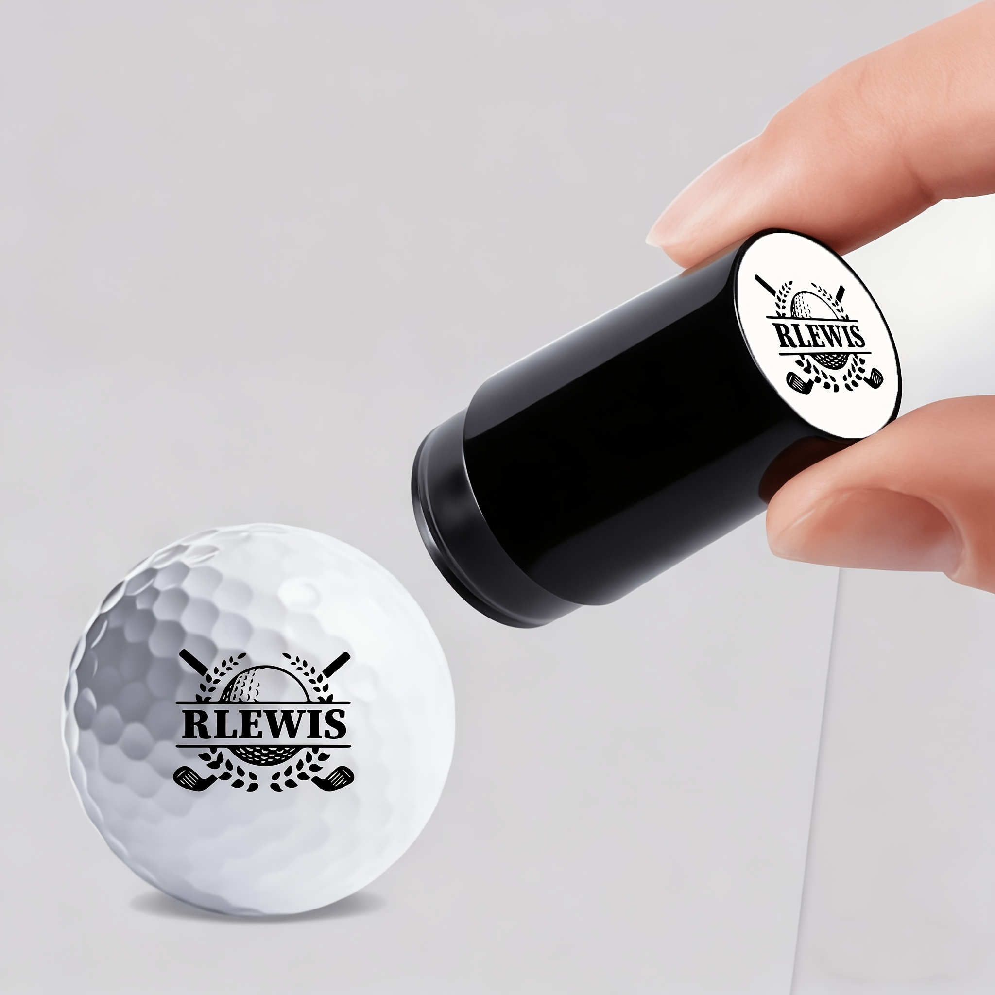 TEMU Personalized Golf Ball Stamp & Marker - Self-printing Reusable Marker Tool With Custom Name/number/, Suitable For Golf Course Practice,