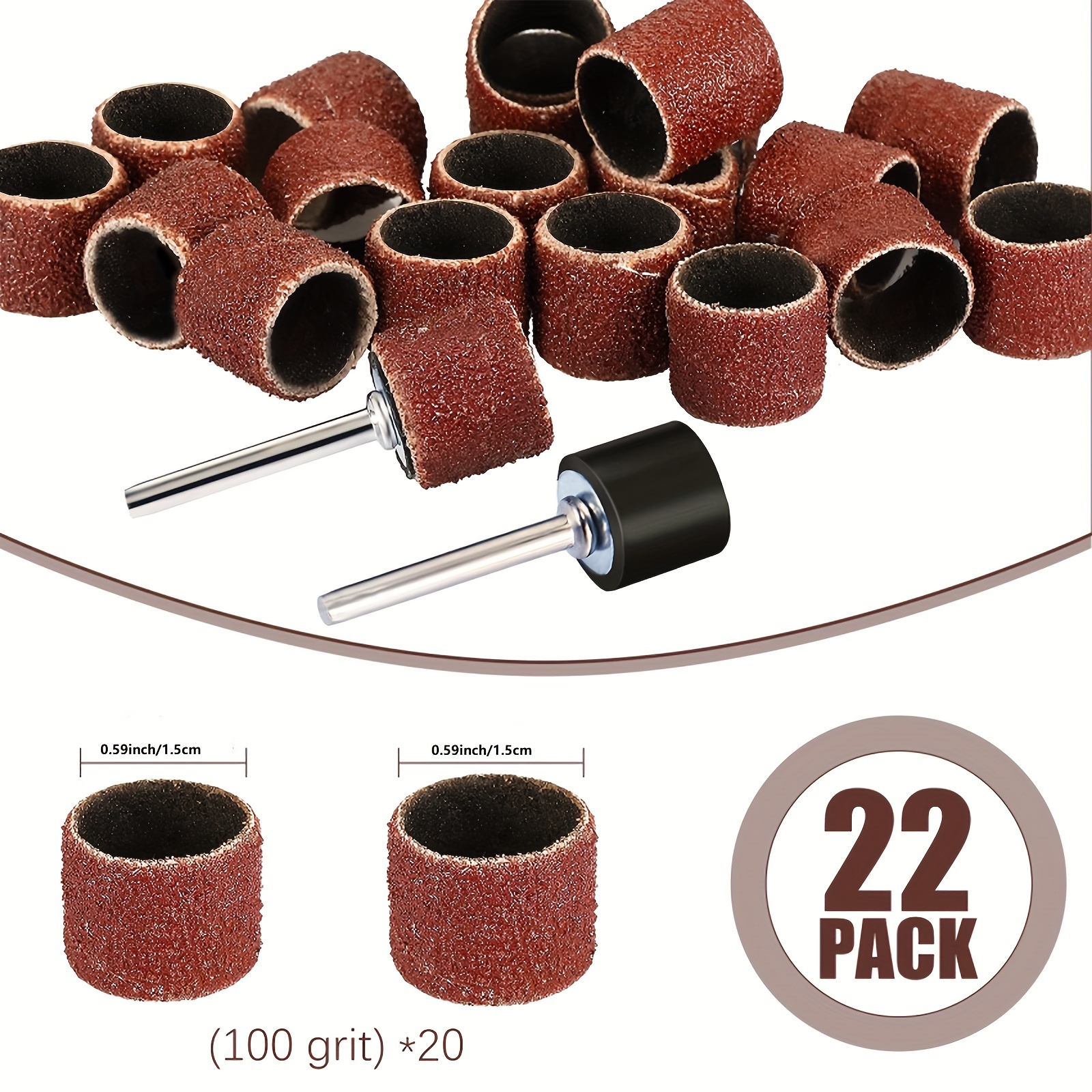 22 Pet Kit Sanding Bands Pet Dog Grinding Dog Dog Grooming Supplies (1/2 ), Battery