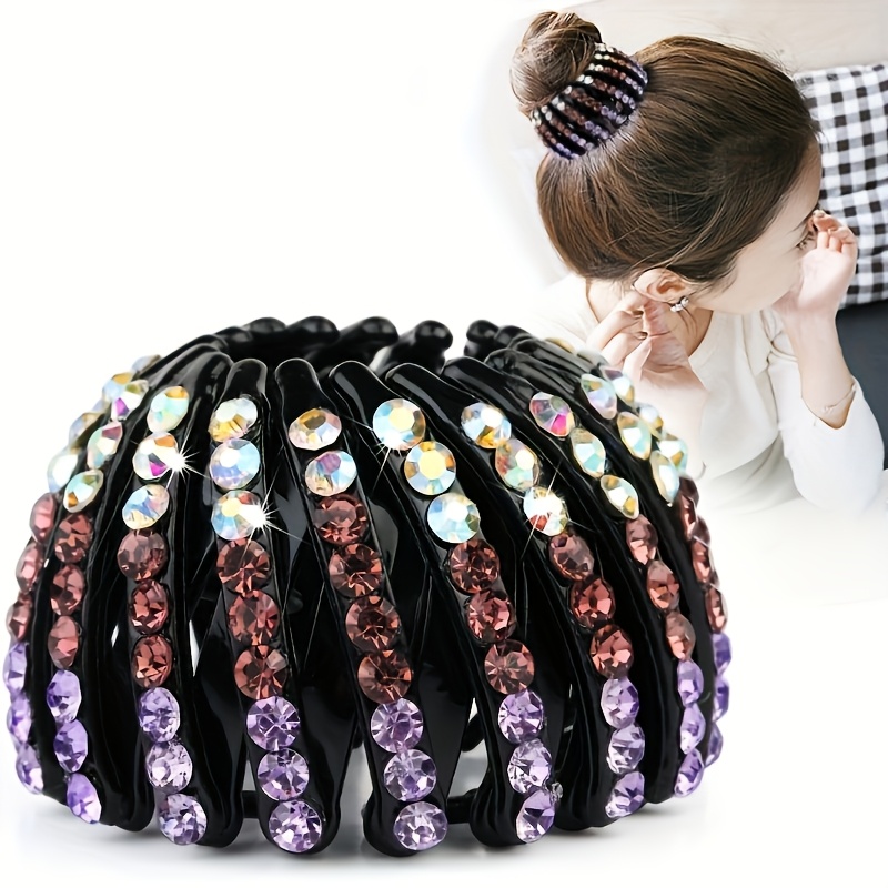 single elegant birds nest hairpin sparkling   gemstone circular hair clip for women secure ponytail holder for weddings parties valentines   accessories formal hairstyle   accessory   accessory decorative hairpiece   Product details 1