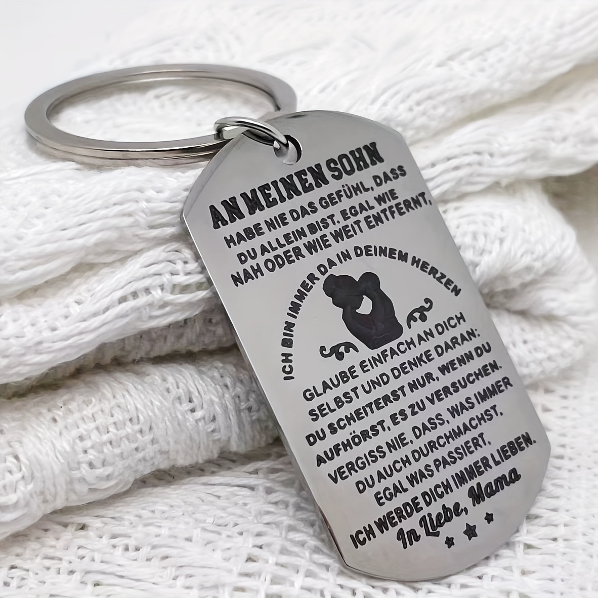 

1pc Keychain In German, Small Gift For Son