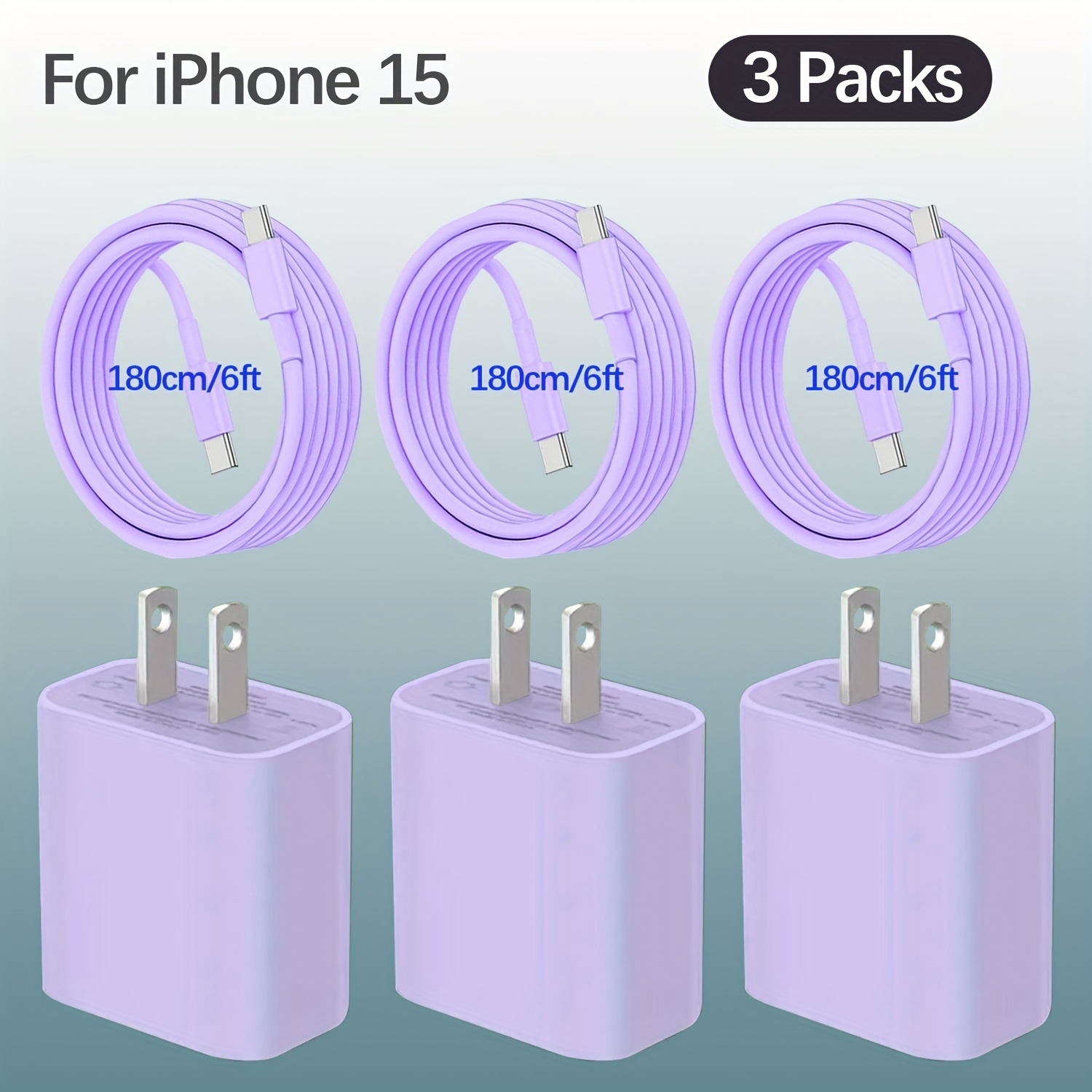 Cargador para iPhone, cargador de iPhone de 25 W, adaptador de cargador USB  C rápido con PD 3.0 tipo C bloque de carga para iPhone 14/13/12/12 mini/12