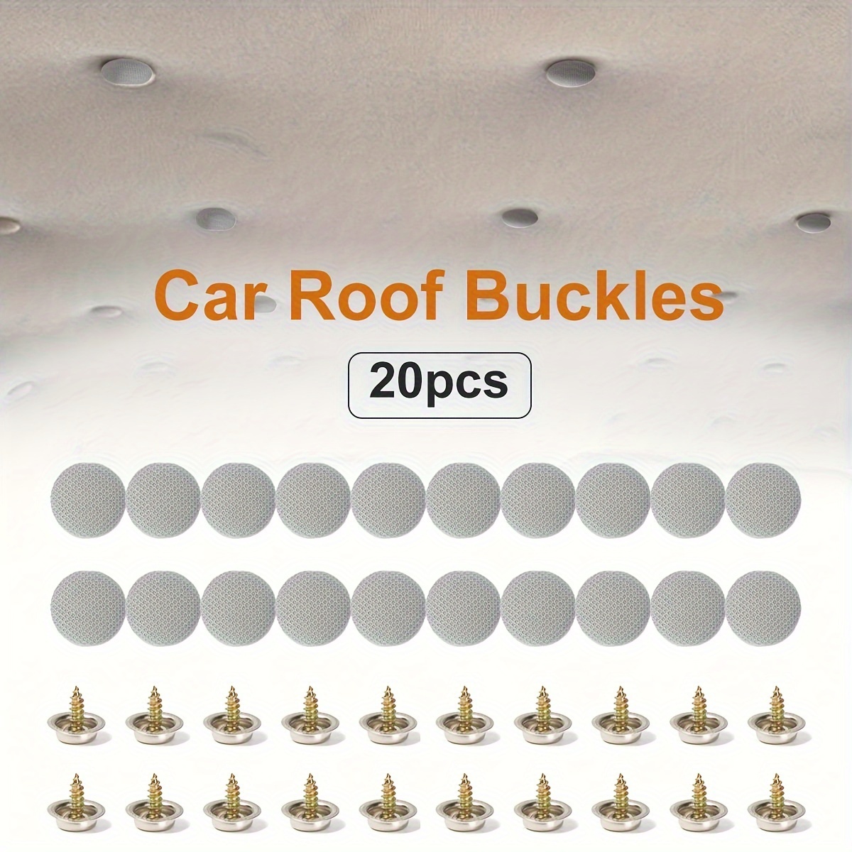 

20pcs Stainless Steel Car Roof Headliner Repair Buckle Kit, Auto Ceiling Sagging Fixing Snap Rivets, Universal Interior Retainers For Vehicle Upholstery Fixation