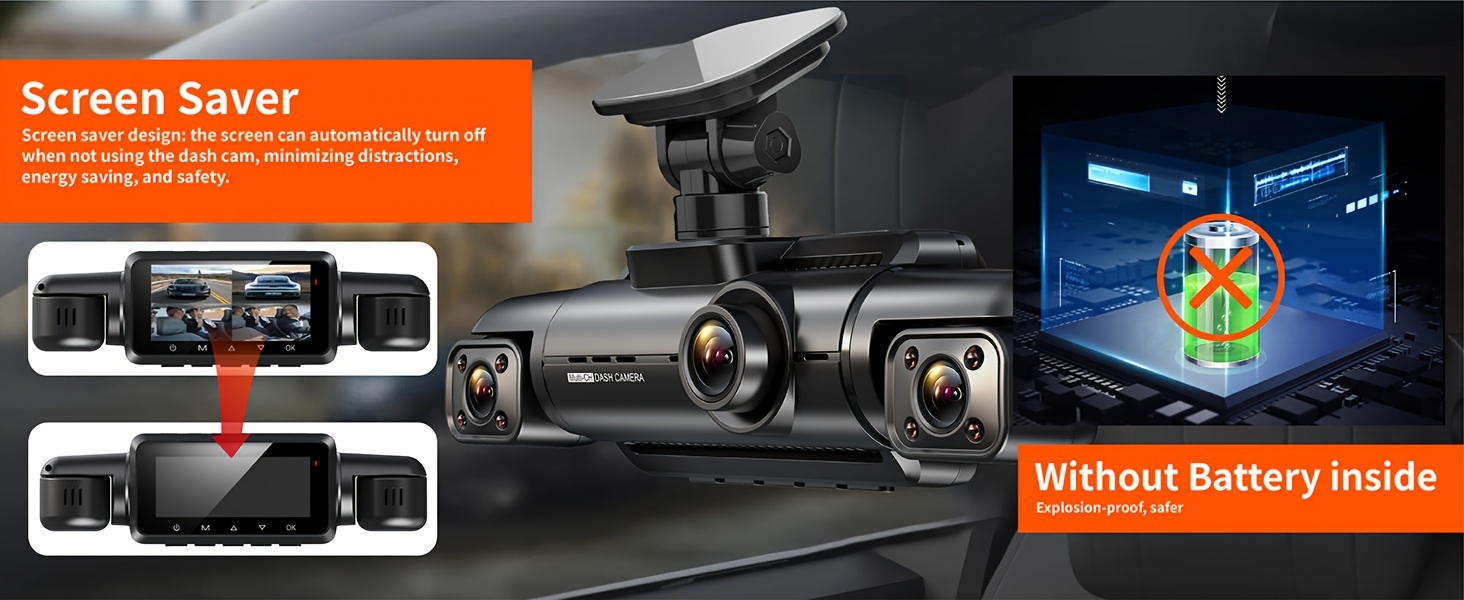 360 dash cam 4 channels f hd 4 1080p wi fi gps car camera free 128gb sd card   details 8