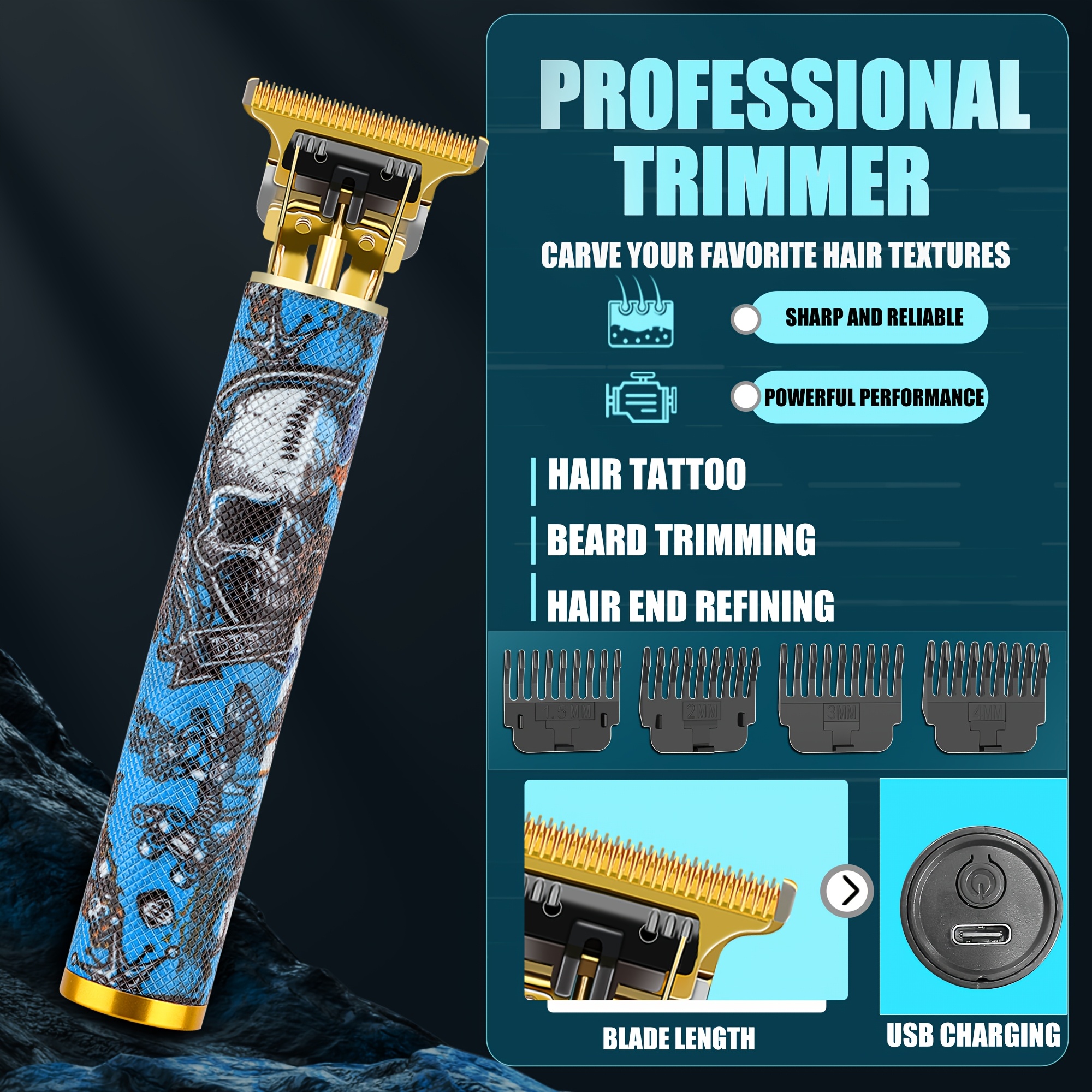 LQT 3-delige Elektrische Professionele Heren Tondeuse