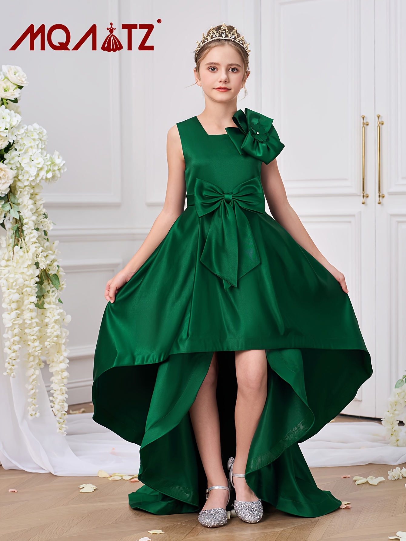 green emerald velvet dress Emerald Green Off-Shoulder Tiered Lace Mini Dress – Short Corset Party  Dress main image 1