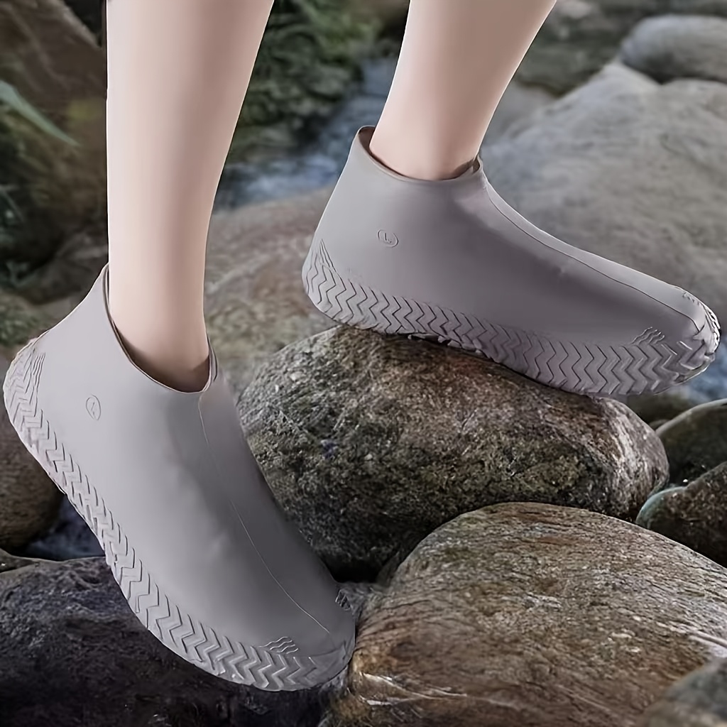 pair outdoor non slip silicone waterproof shoe covers Temu